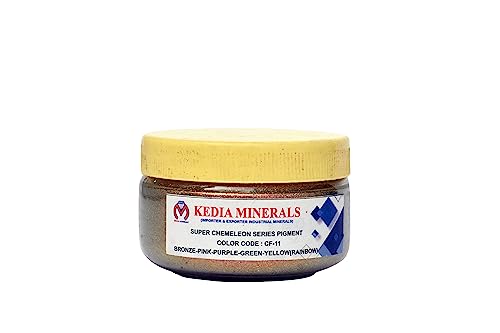 Kedia CF-11 Super Chameleon Flakes - Color Shift Pigment Powder for Epoxy Resin, Soap Making, Bath Bombs & Candle Crafting - Auto Paint, Nail Art, Eyeshadow & Hyper Shift Nail Polish (2g) - Perfect for DIY Crafts, Automotive Customization & Cosmetic Creations