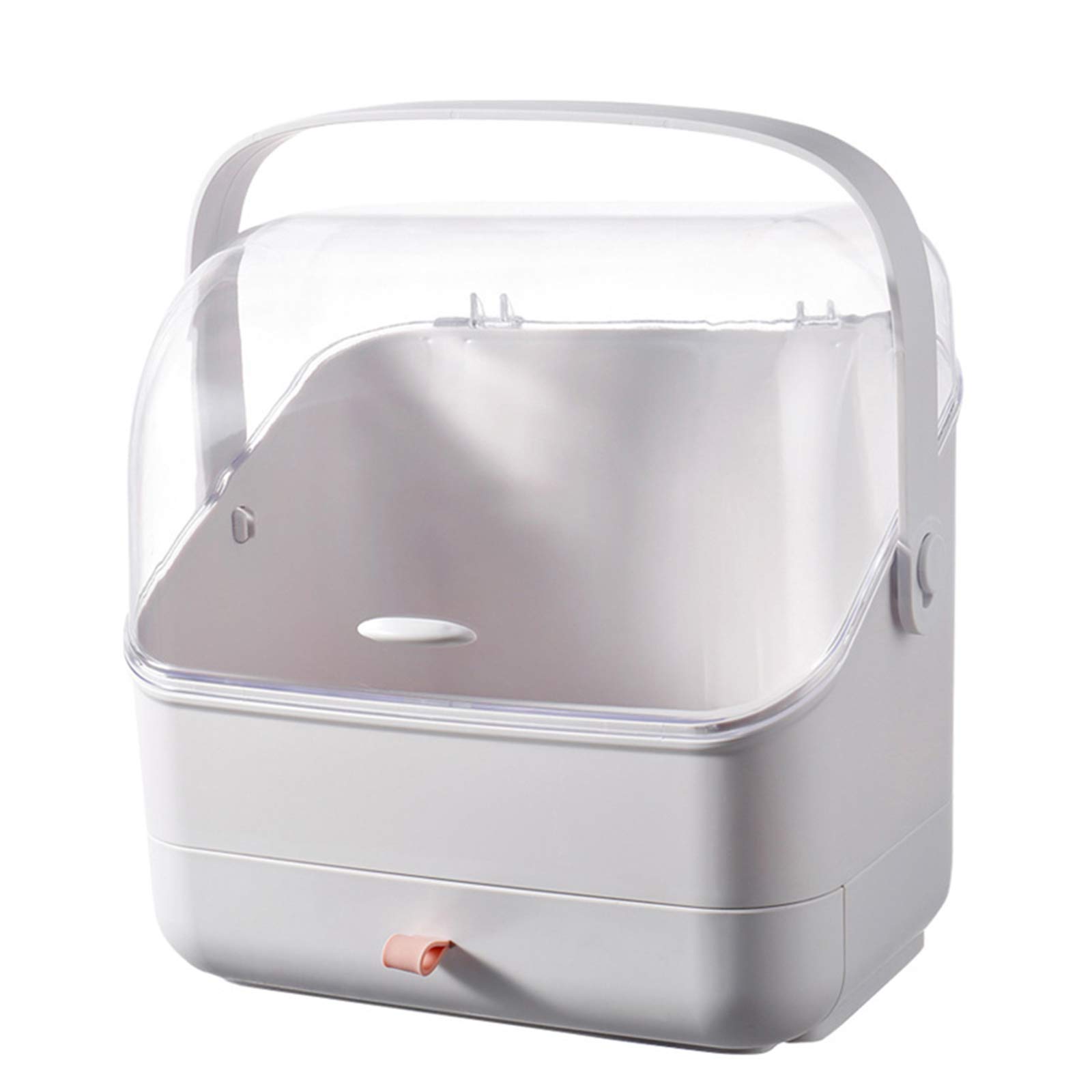 Meshin Large Capacity Waterproof Dustproof Makeup Organizer Box with Lid - Cosmetic Storage Drawer for Girls & Women - Perfect for Dresser, Vanity & Travel Beauty Essentials