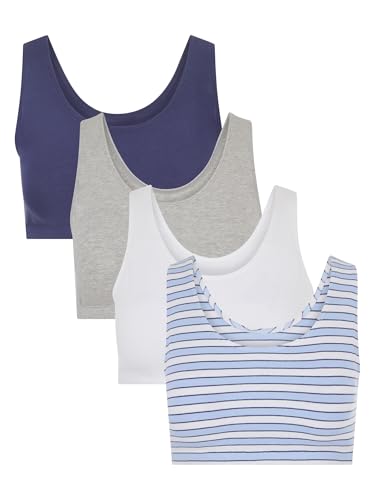 Cottage Stripes/Skipper Blue/Grey Heather/White