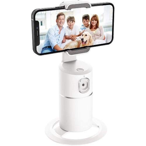 BoxWave Cubot King Kong Mini Stand and Mount with PivotTrack360 Selfie Stand - Winter White | 360° Facial Tracking Pivot Stand for Cubot King Kong Mini | Perfect for Vlogging, Live Streaming & Hands-Free Video Calls