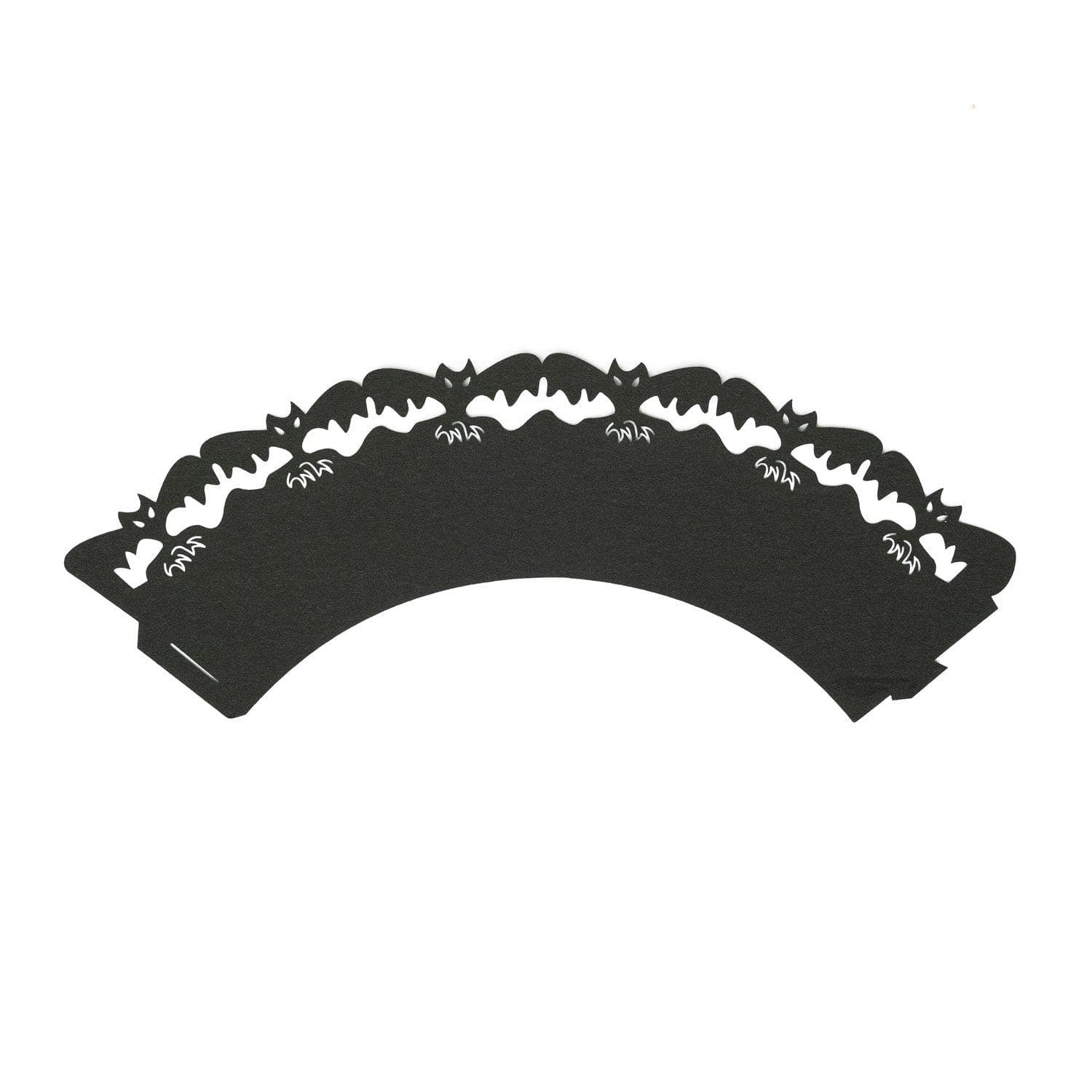Black Bat Print Cupcake Wrappers & Liners - Bulk Pack of 50 Halloween Baking Supplies for Parties, Cupcake Decorations, and Spooky Dessert Displays