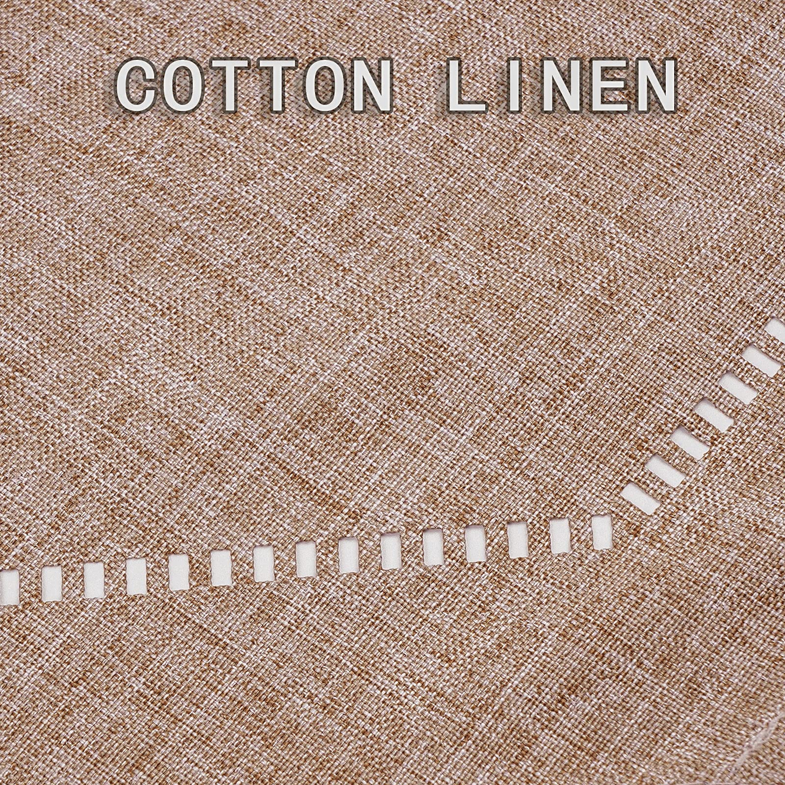 Beige Table Runner 13x72 Inches - Washable Cotton Linen Tablecloth with Tassels for Dining Table, Coffee Table, Dresser - Perfect for Home Decor, Parties, Holidays & Special Occasions