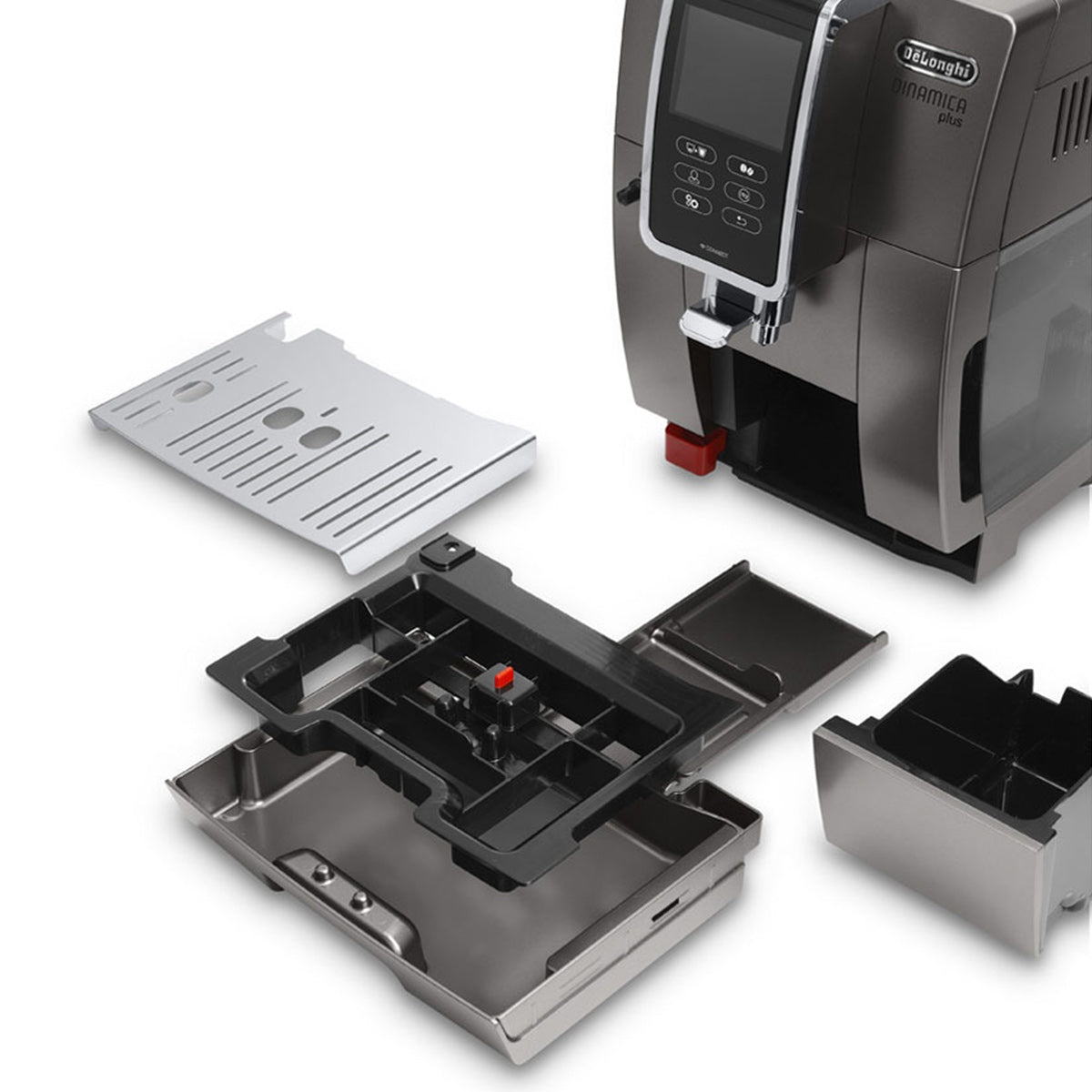 DeLonghi Dinamica Plus Titanium Connected Automatic Espresso Machine with Milk Frother - ECAM37095T | Perfect for Home Baristas & Coffee Lovers | Brew Lattes, Cappuccinos & Espresso Drinks