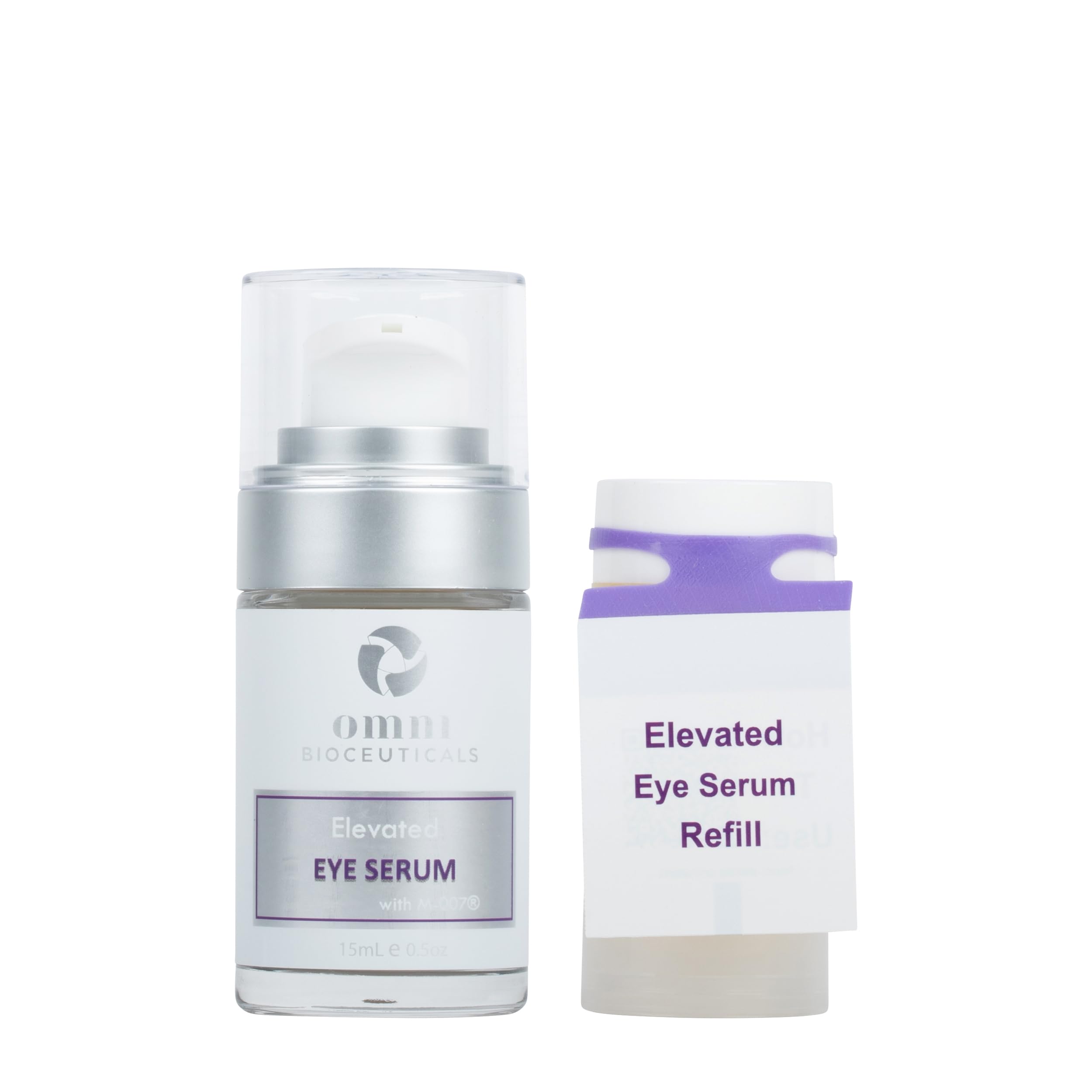 Omni Bioceuticals M-007® Anti-Aging Eye Serum - 15ml + 15ml Refill | Dark Circle & Wrinkle Treatment | Day & Night Eye Care for Brighter, Youthful Eyes