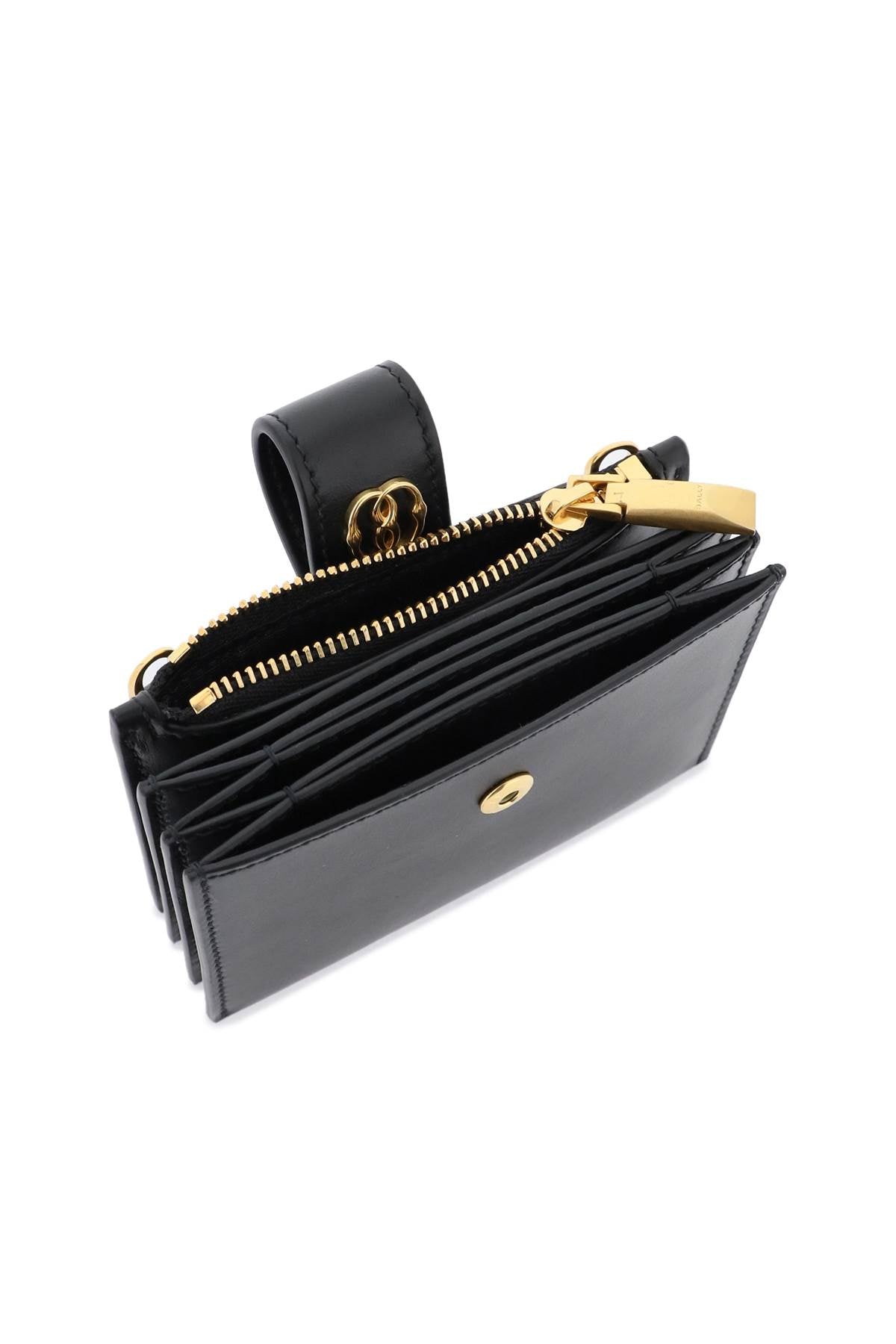 Bally Leather Emblem Card Holder - Slim RFID Blocking Wallet for Men & Women - Perfect for Everyday Use, Travel, and Business