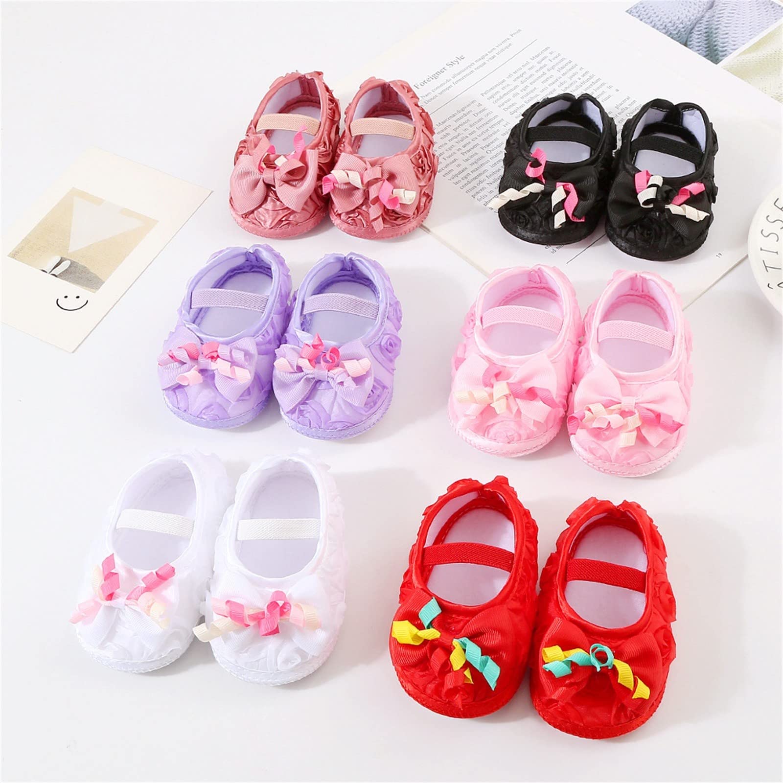 Soft Sole Baby Shoes for Toddlers - Pearl & Flower Princess Dress Shoes | Winter Kids Shoes for Girls (White, Size 4 Infant) - Perfect for Weddings, Parties & Special Occasions