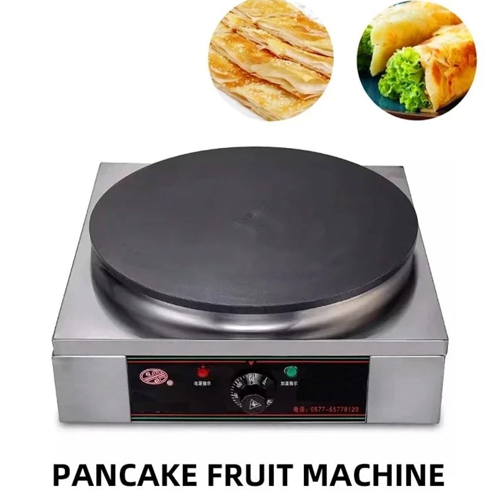 Electric Pancake Maker - Stainless Steel Non-Stick 39cm Griddle with Temperature Control | Automatic Pancake & Crepe Maker for Home, Restaurant, Breakfast, Brunch | Perfect for Family Gatherings & Commercial Kitchens