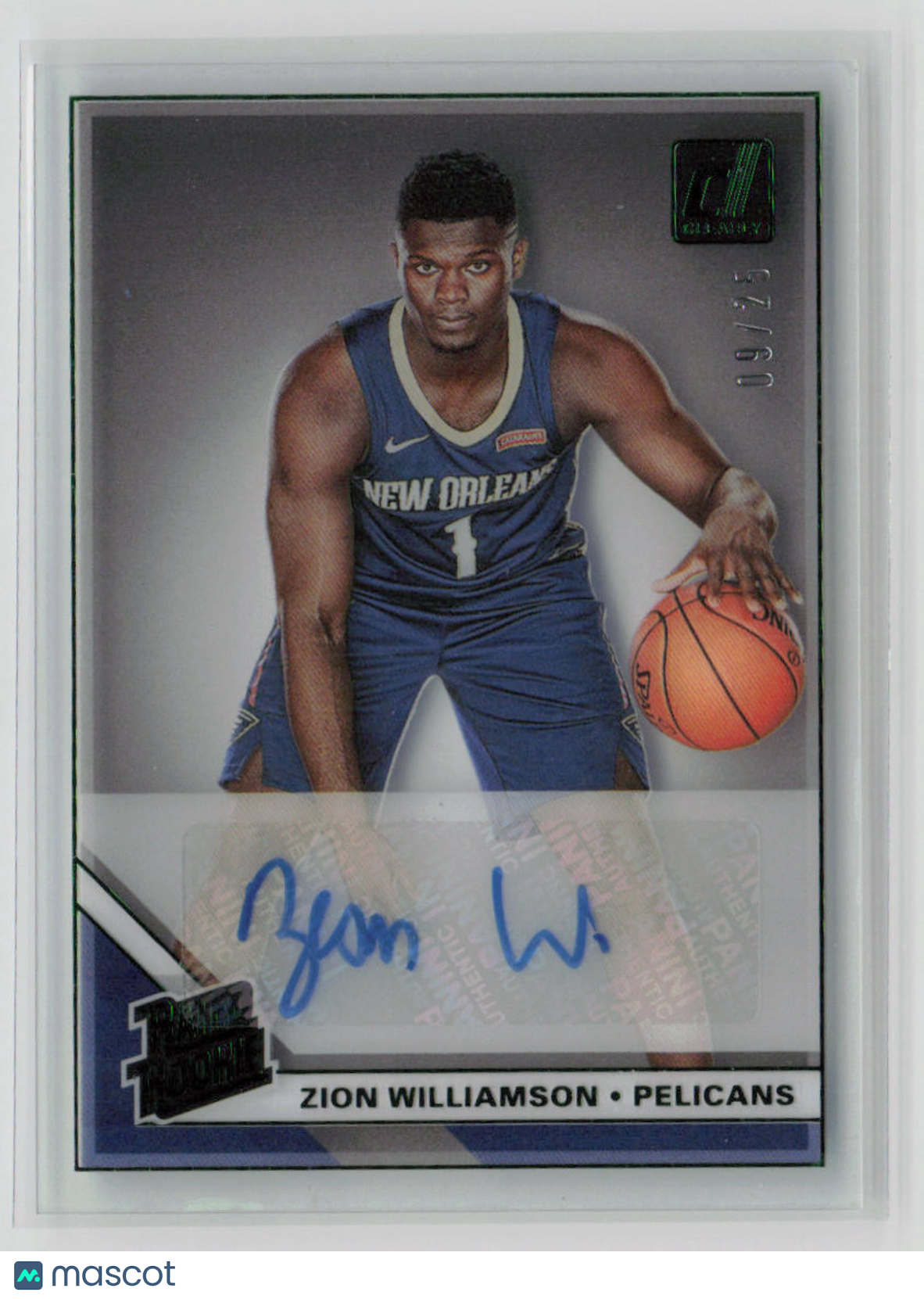 2019-20 Panini Donruss Basketball Zion Williamson Autograph Card #CA ZWL 09/25 - Rare Collectible for NBA Fans & Sports Memorabilia Enthusiasts - Perfect for Display, Investment or Gift Giving