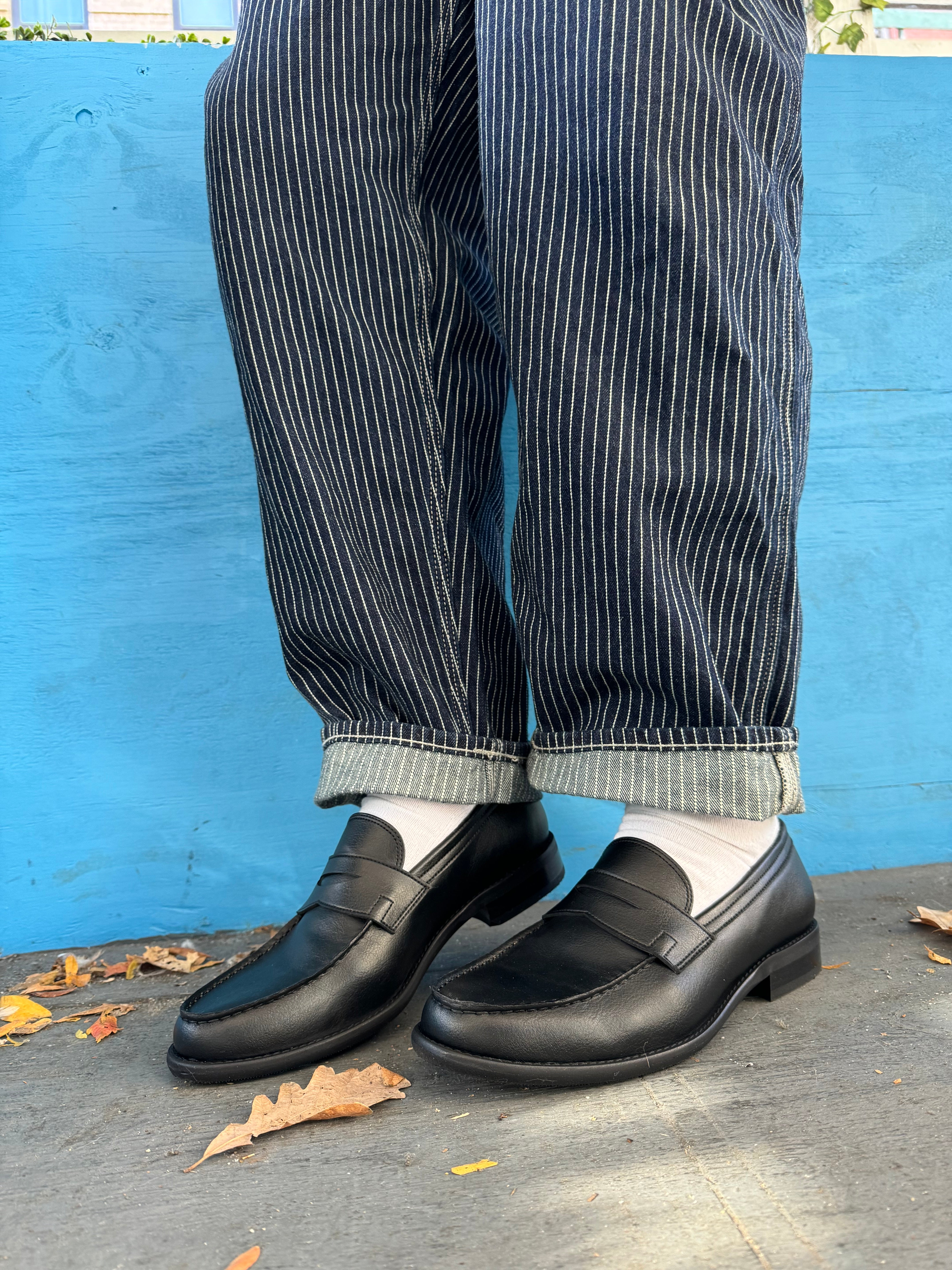 Novacas Anthony Black Leather Loafers for Men - Comfortable Slip-On Dress Shoes for Business, Office & Casual Wear