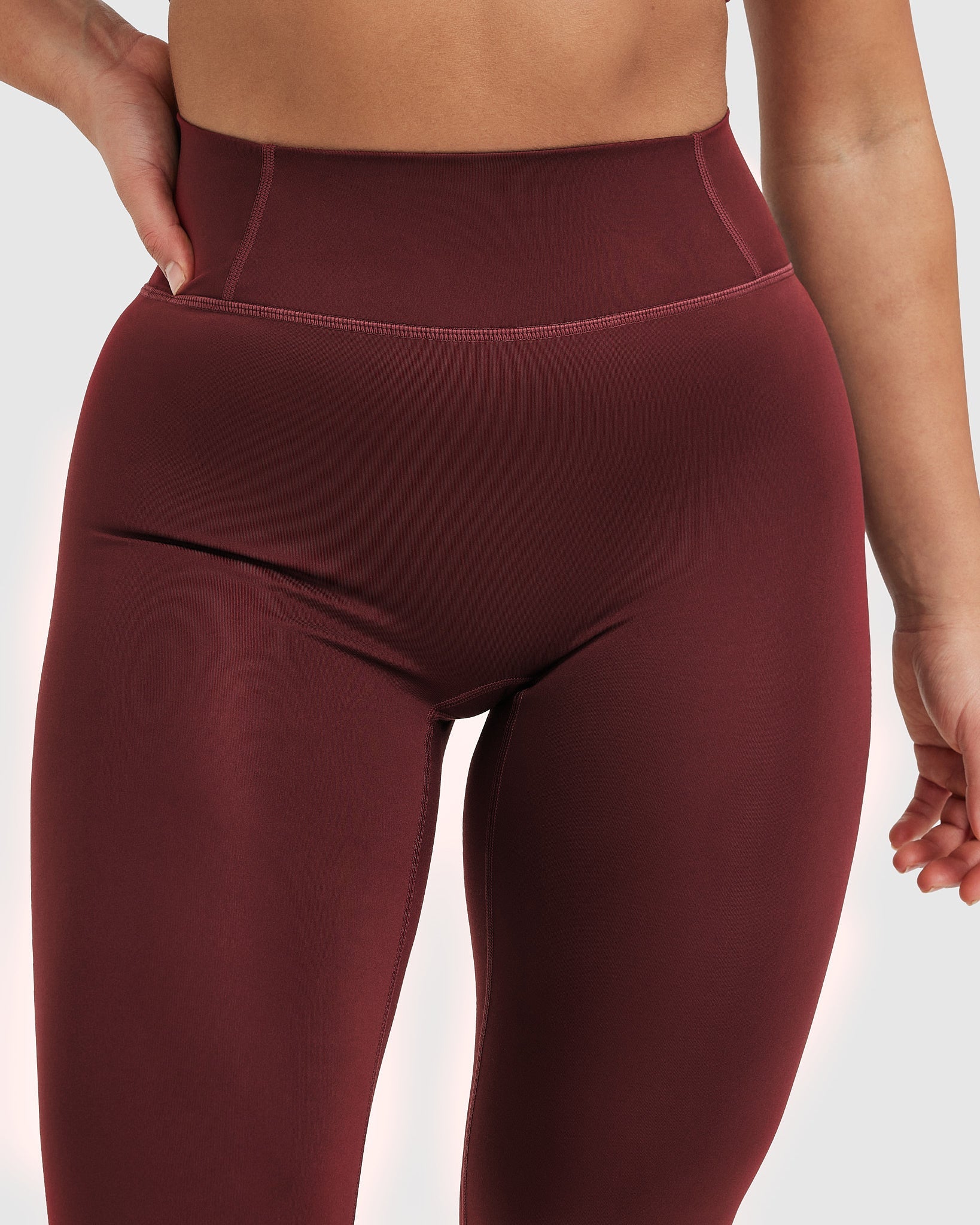 Timeless High Waisted Leggings for Women - Mulled Wine Color Yoga Pants with Pockets | Perfect for Yoga, Workout, Running and Everyday Wear