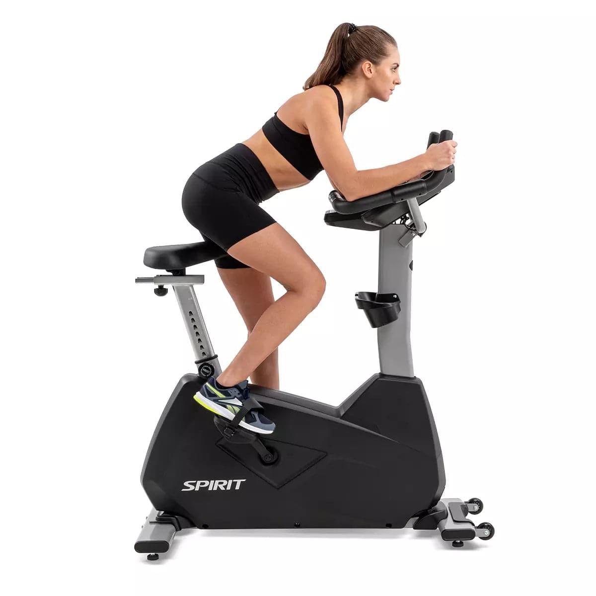 Spirit Fitness CU800ENT Upright Exercise Bike for Home Gym - Cardio Workout Equipment for Indoor Cycling & Fitness Training