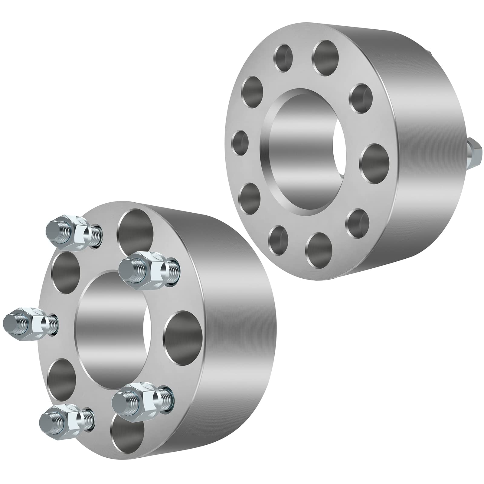 SCITOO 2-Pack 2.5 Inch Wheel Spacers 5x4.75 to 5x4.75 Bolt Pattern Hubcentric 5 Lug 12x1.5 Studs No Lip - Compatible with Chevy S10, Blazer, S15 Trucks & SUVs - Improve Stance & Clearance for Off-Roading & Custom Wheels