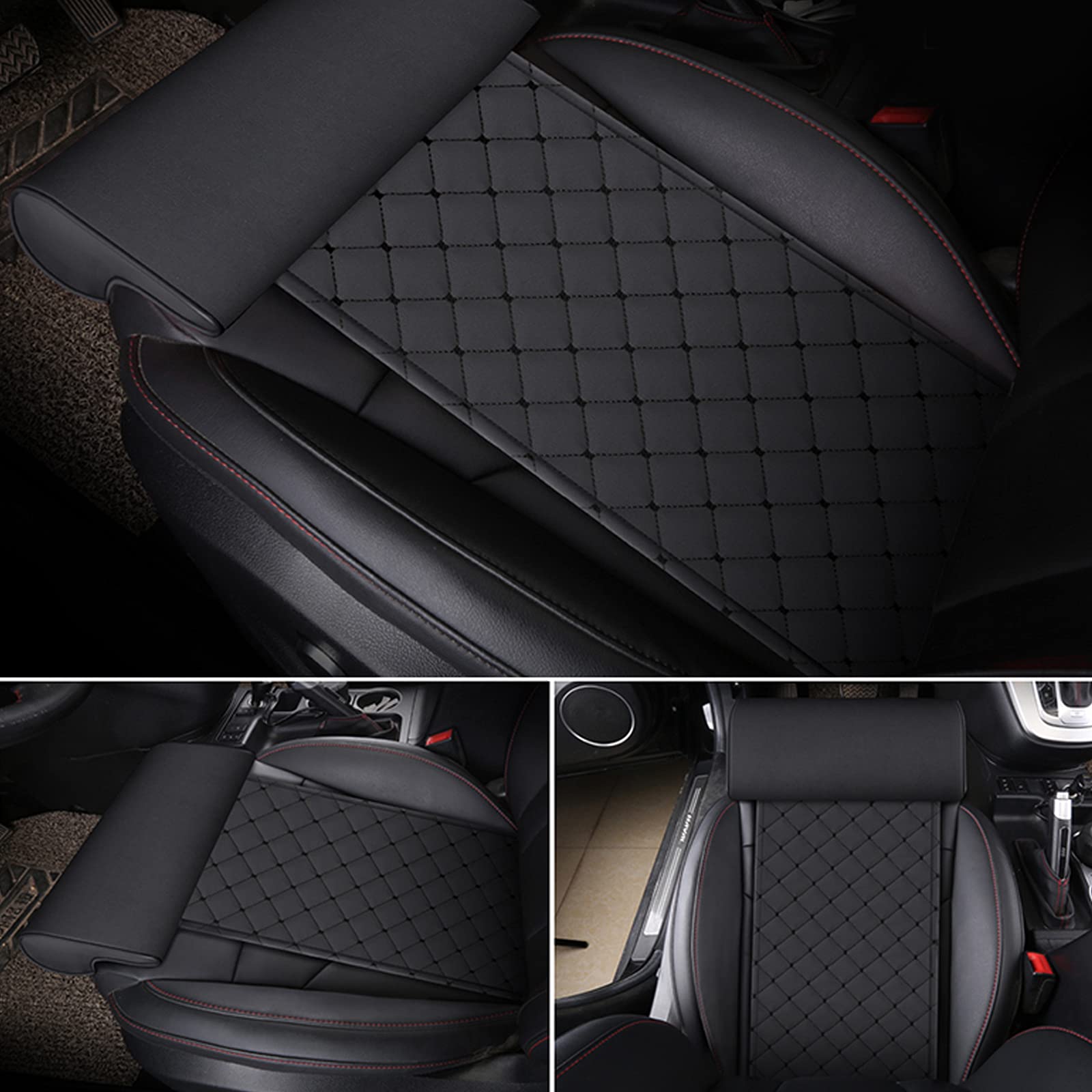 Otoez Universal Leather Car Seat Extender Cushion - Comfortable Leg Support Pillow for Cars, Buses & Trains - Ergonomic Leg Rest Pad for Home & Office Use - Perfect for Long Drives, Travel & Work Comfort