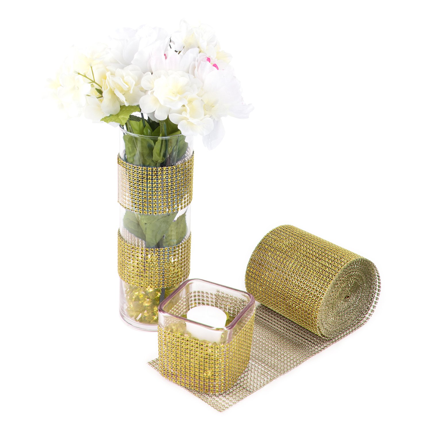 Sparkling Rhinestone Mesh Ribbon - 4.75