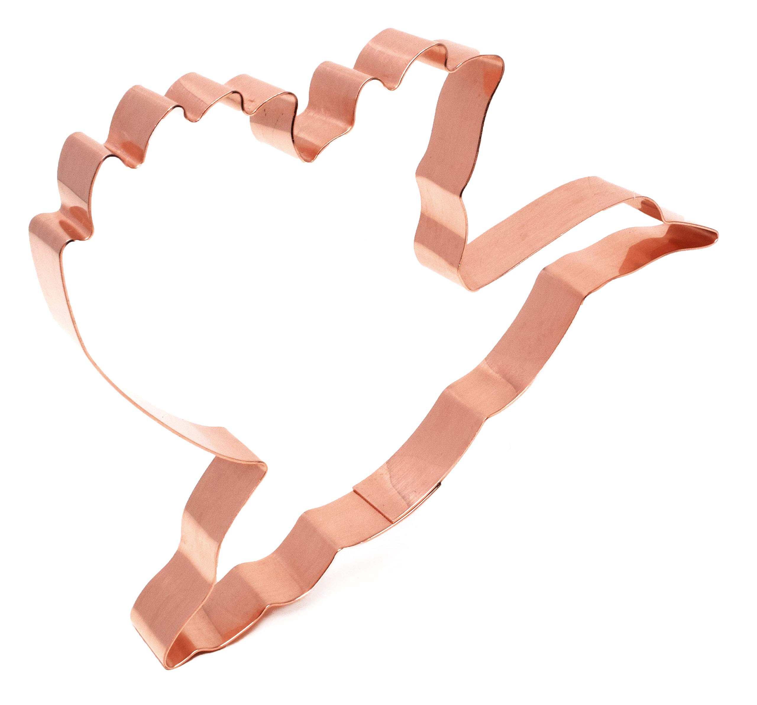 Large Flying Duck Cookie Cutter 6x4 Inches - Handcrafted Copper Baking Tool for Christmas Cookies, Birthday Cakes & DIY Pastry Decorations