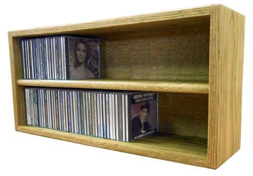 The Wood Shed 203-2 Dark Wood CD Storage Cabinet - Organize Your Music Collection for Living Room, Office or Home Theater