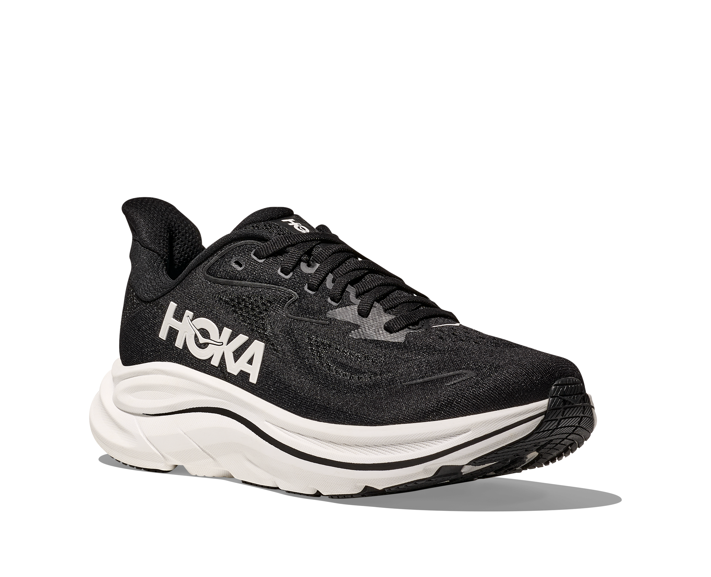 HOKA Women's Clifton 10 Extra Wide Running Shoes - Black/White (BWHT) | Lightweight Cushioned Sneakers for Walking, Jogging & Everyday Comfort