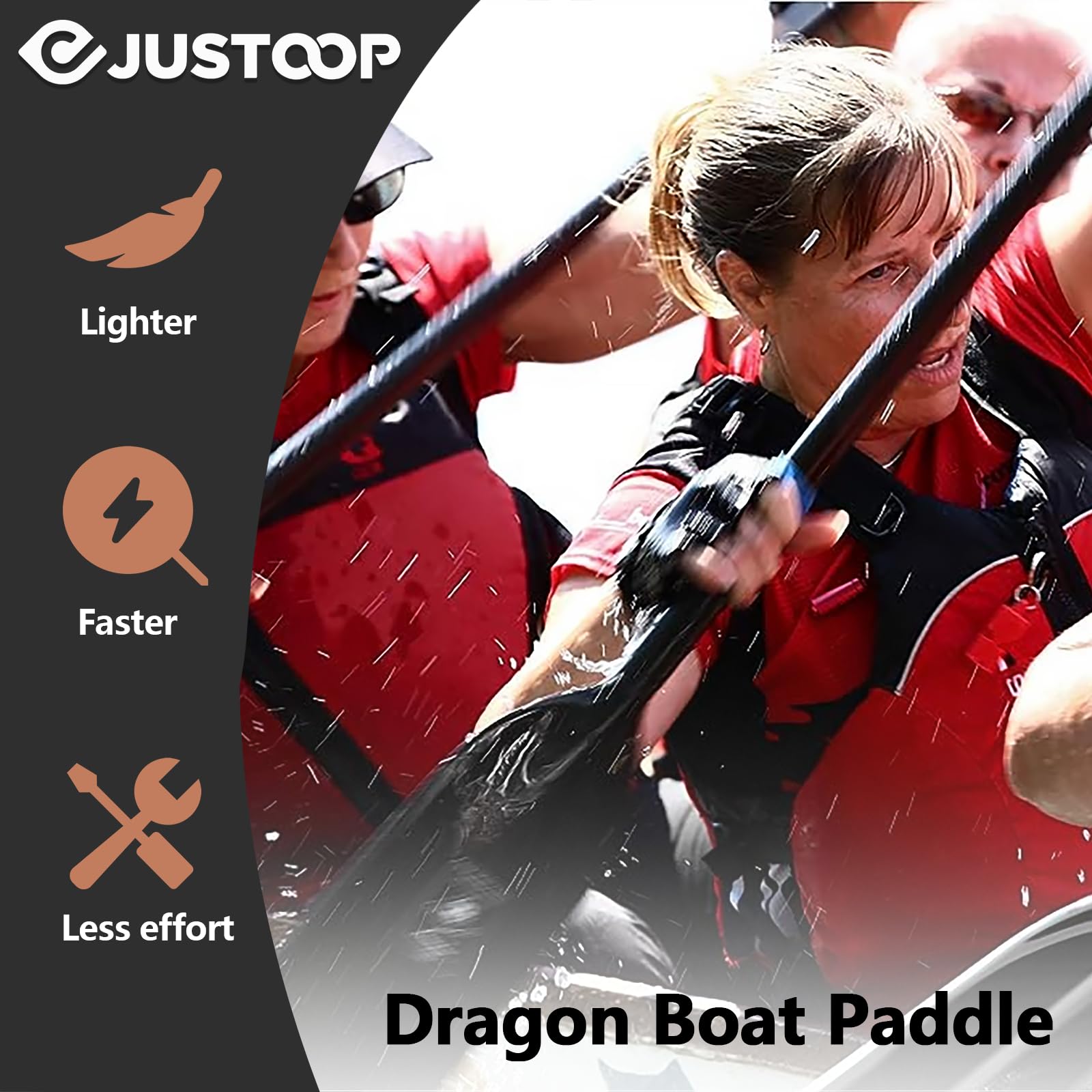Premium Lightweight Full Carbon Fiber Dragon Boat Paddle - IDBF Approved (120/122/125cm, 47/48/49 Inches) with Adjustable Length (115-130cm) & Free Paddle Bag - Perfect for Racing, Training, and Competitive Dragon Boat Events