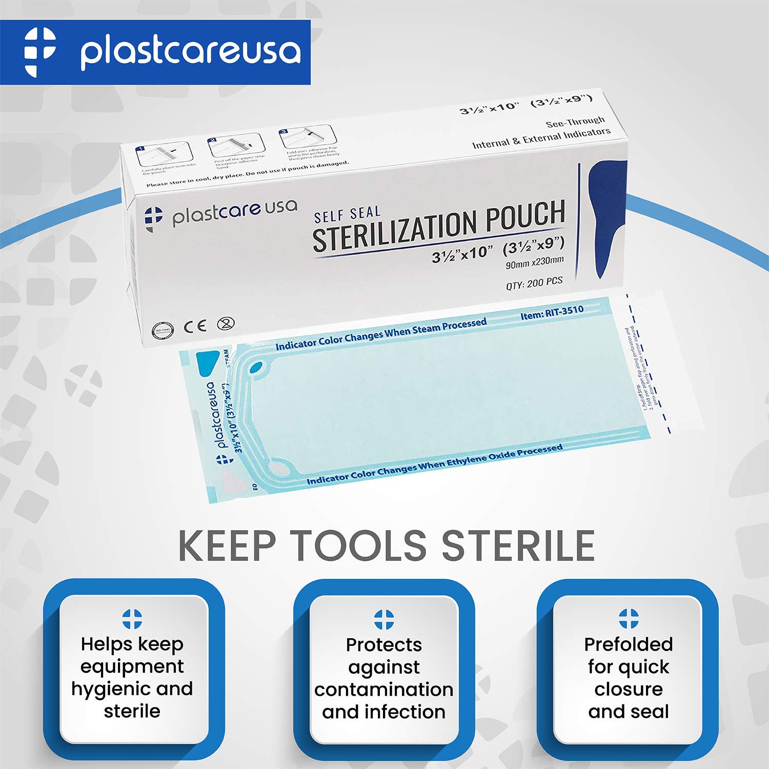 2000 Bulk Sterilization Pouches for Medical & Dental Instruments - Autoclave Bags (3.25