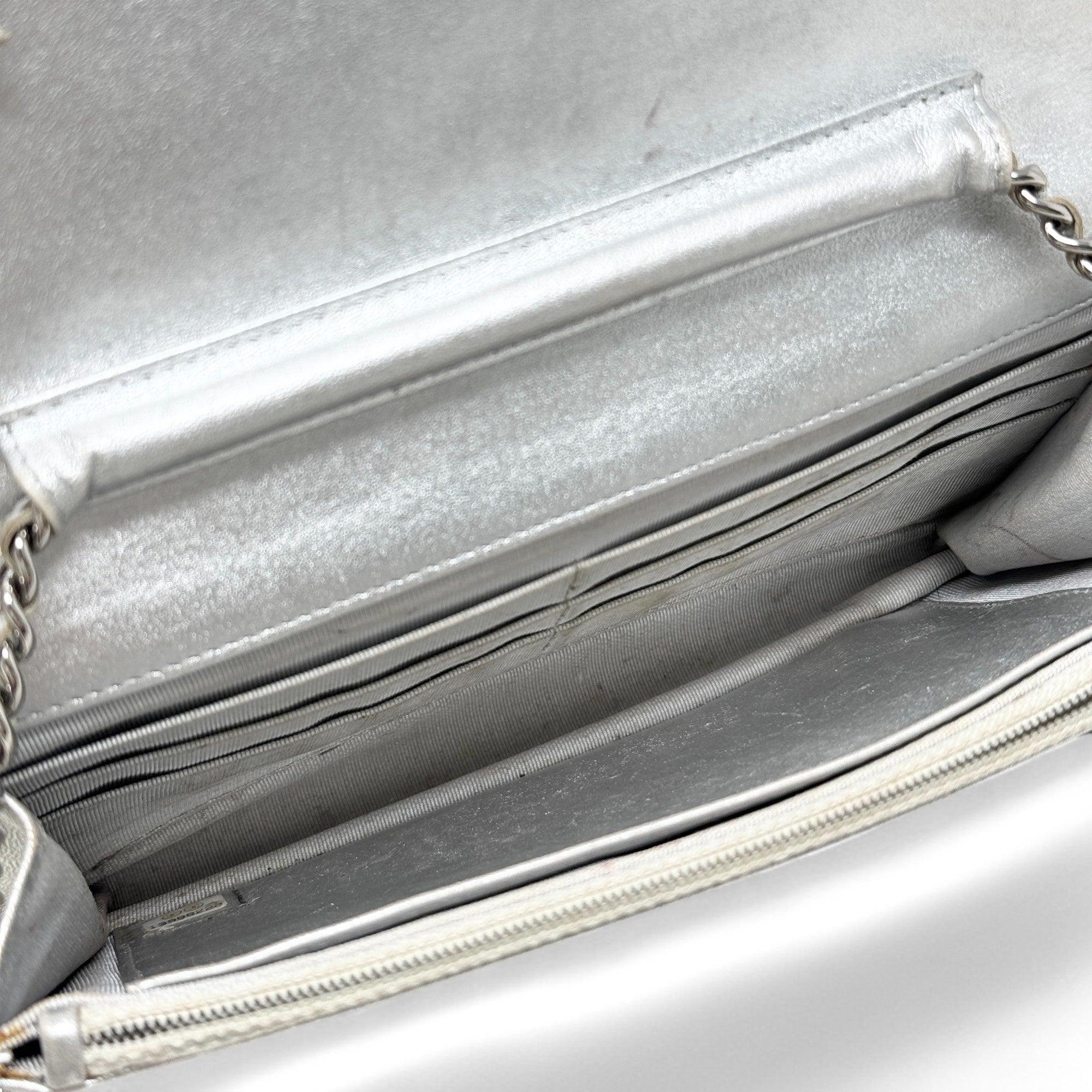 Chanel Silver Wallet On Chain Crossbody Bag - Luxury Designer WOC for Women | Perfect for Parties, Date Nights & Everyday Use