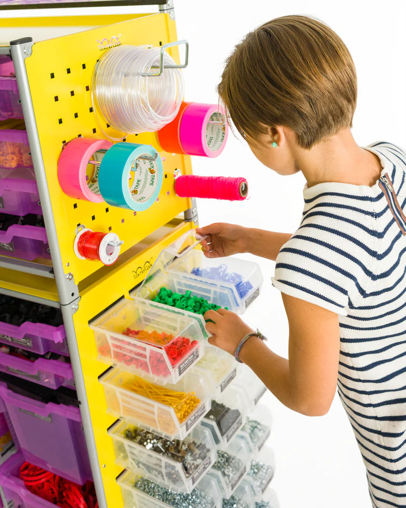 Maker Cart 2.0: Ultimate STEM & STEAM Mobile Activity Cart for Classroom, Makerspace & Homeschool Learning - Perfect for Science Projects & Hands-On Education