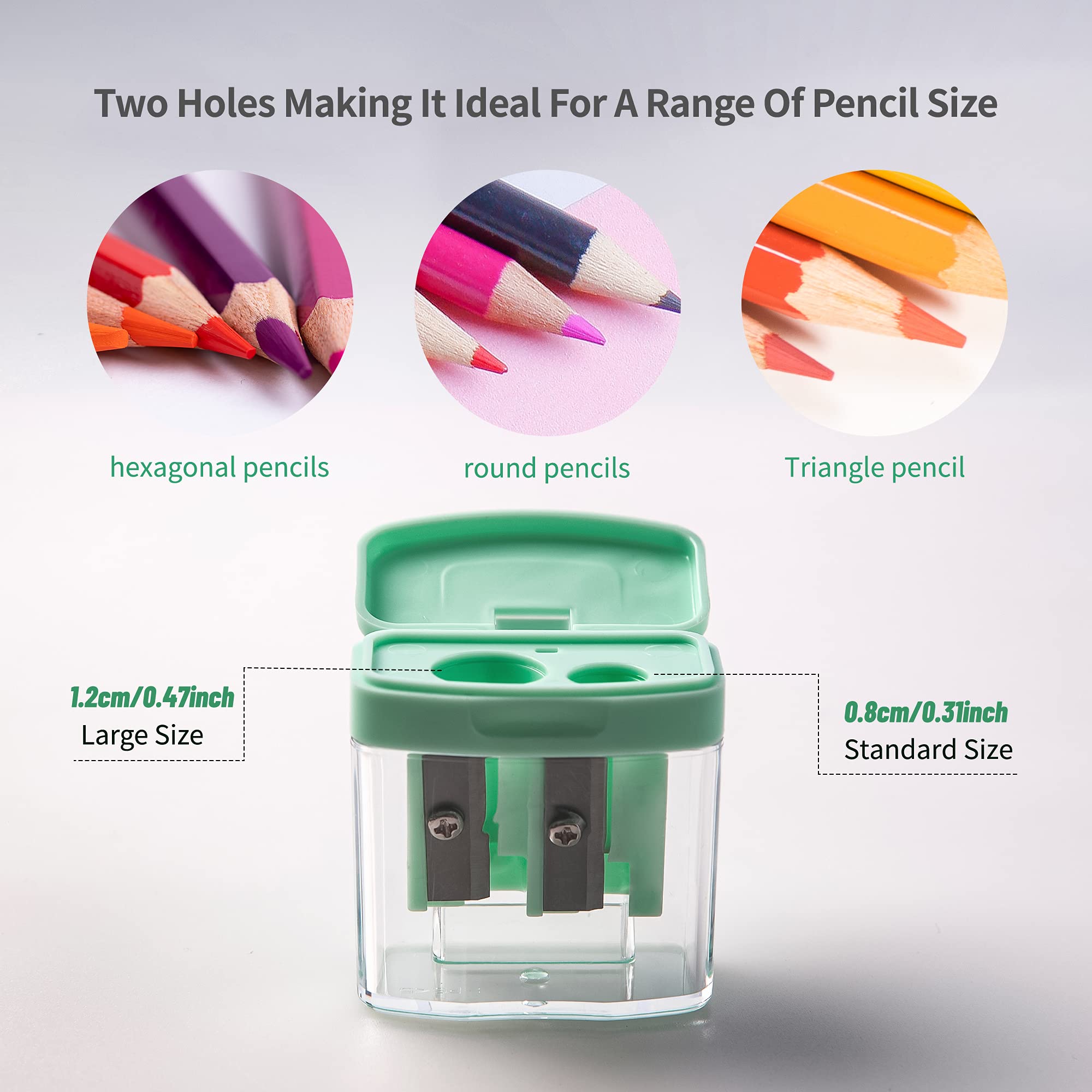 Golcellia 4-Pack Manual Pencil Sharpeners for Kids - Colorful Handheld Sharpeners for School, Classroom & Art Supplies | Perfect for Students, Teachers & Artists