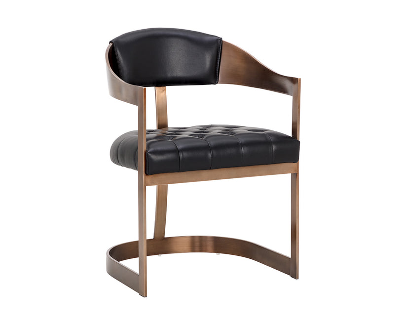 Beaumont Modern Dining Armchair - Upholstered Fabric Seat, Sturdy Wooden Legs - Perfect for Kitchen, Dining Room, Breakfast Nook & Small Space Decor