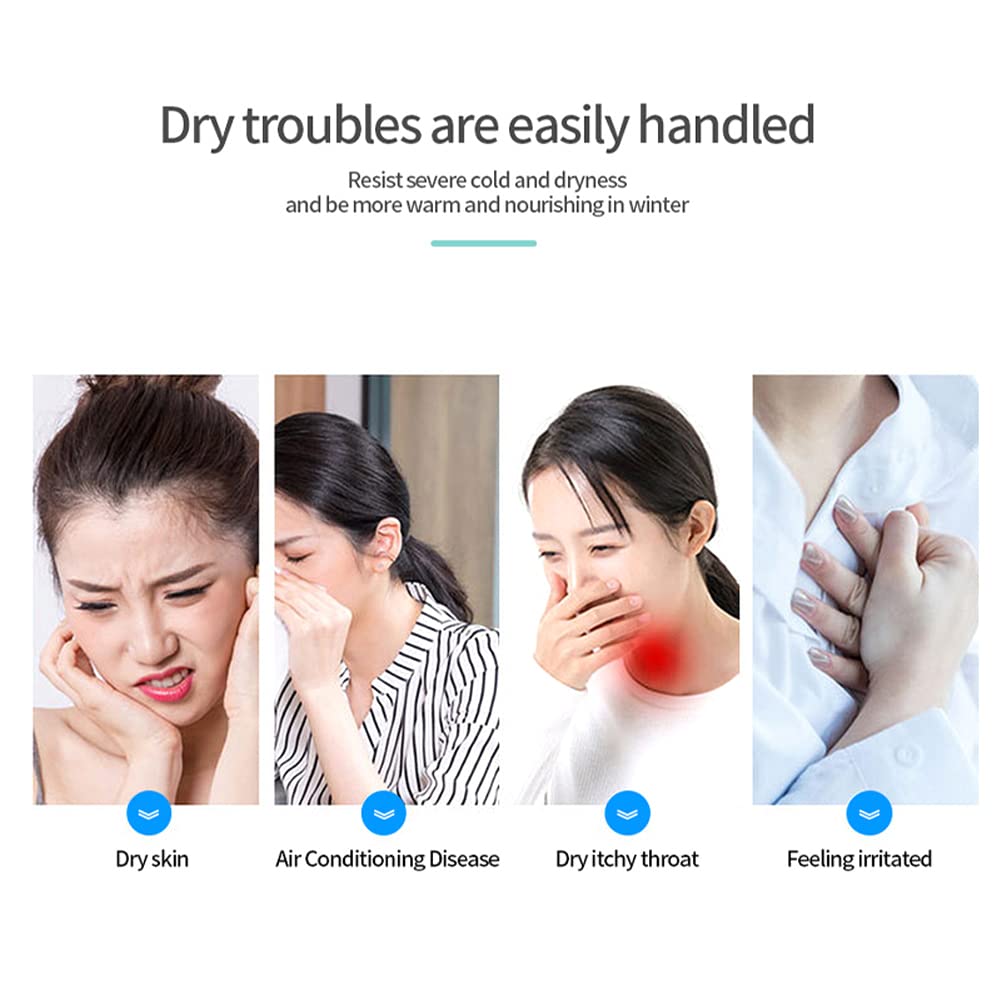 2L Ultrasonic Air Humidifier & Essential Oil Diffuser with Double Nozzle & LED Light - Aromatherapy Mist Humidifier for Bedroom, Office, Yoga Studio & Spa Relaxation