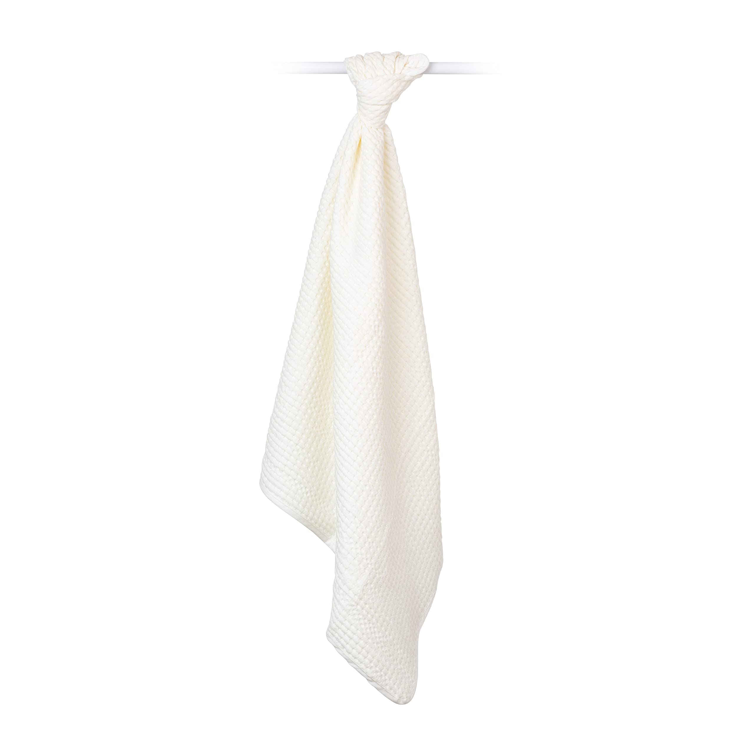 Lulujo Soft Cotton Baby Blanket - Waffle Weave Blanket for Newborns & Infants - Breathable & Cozy Vanilla Blanket - Perfect for Nursery, Swaddling & Stroller Use