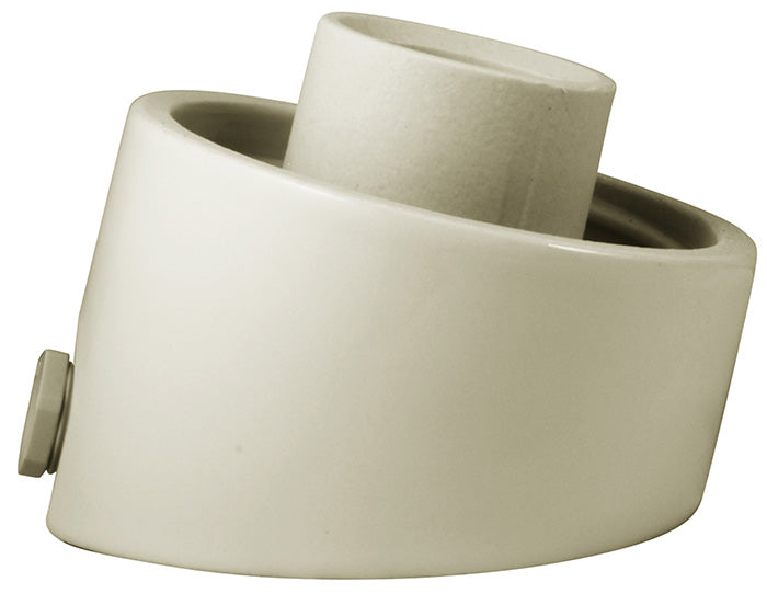 Waterproof Outdoor/Bathroom Lamp Socket - White/Angled/Round IP54 - Perfect for Patio, Garden & Wet Areas