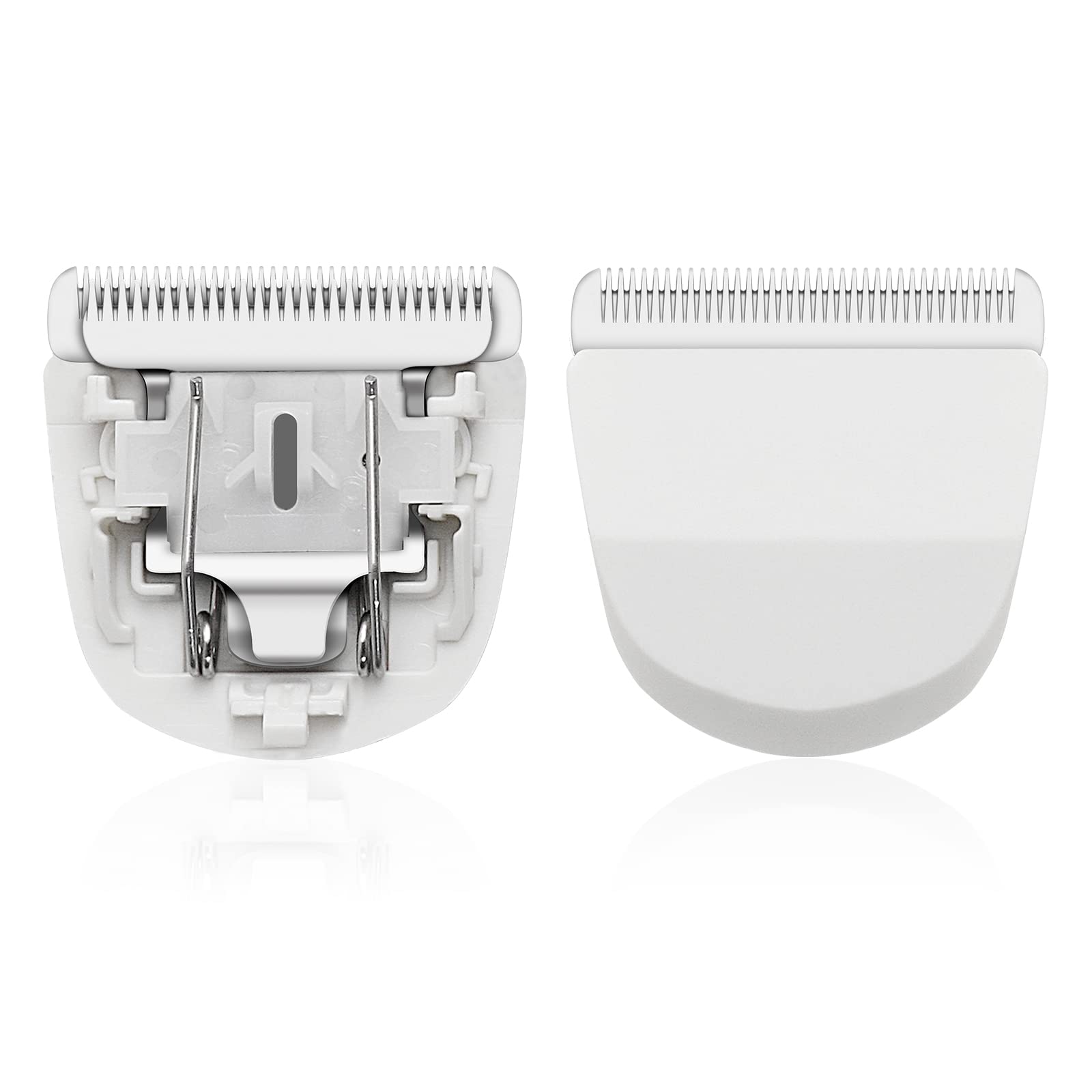 2 Pack Replacement Blades for Wahl Peanut Hair Clipper #2068-300 - Professional Snap-On Trimmer Blades for Barber & Home Haircuts (White) - Perfect for Men's Grooming, Beard Trimming & Pet Hair Clipping