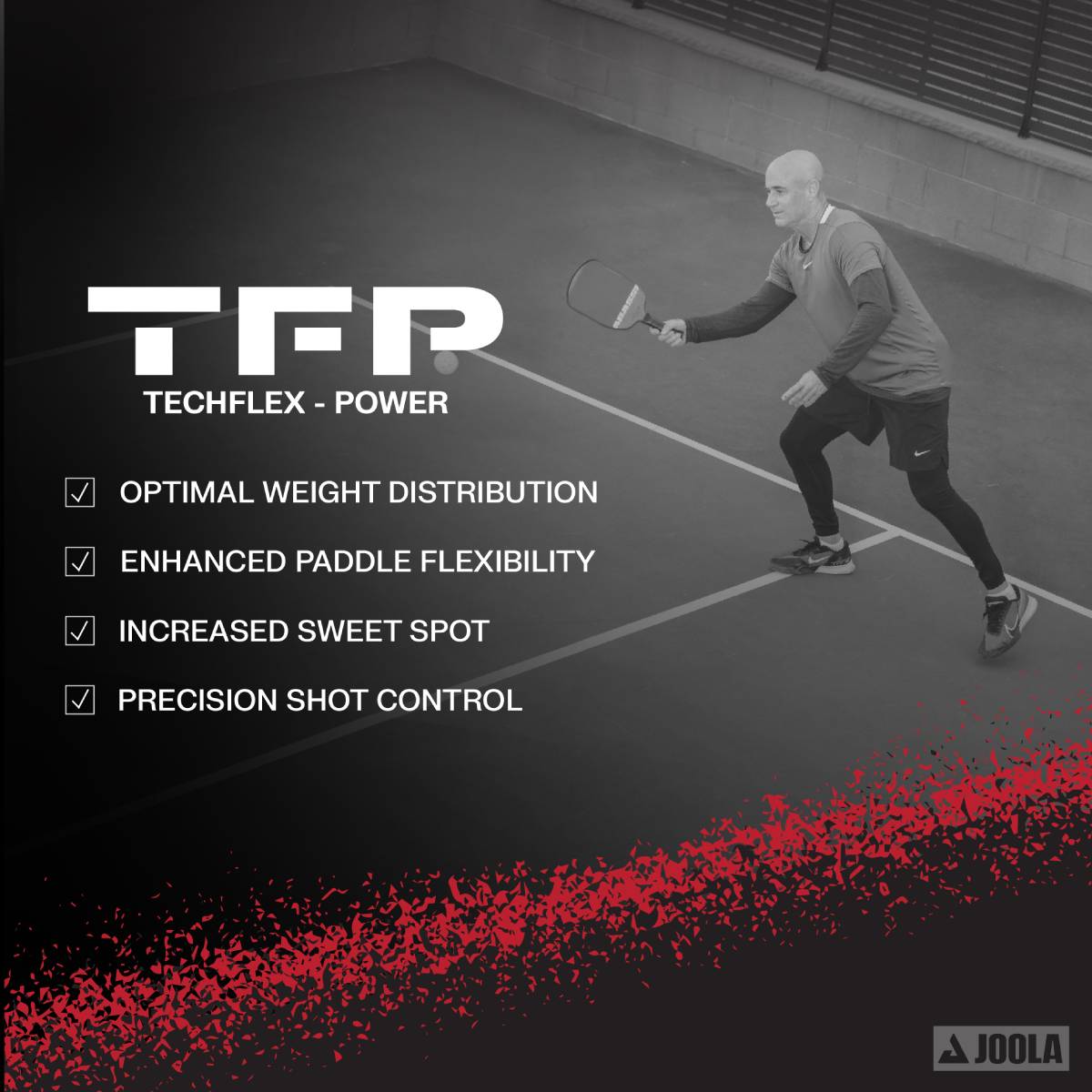 JOOLA Andre Agassi Pro Demo Rental - Premium Table Tennis Paddle for Professional Training & Tournament Play - Perfect for Clubs, Coaches & Competitive Players