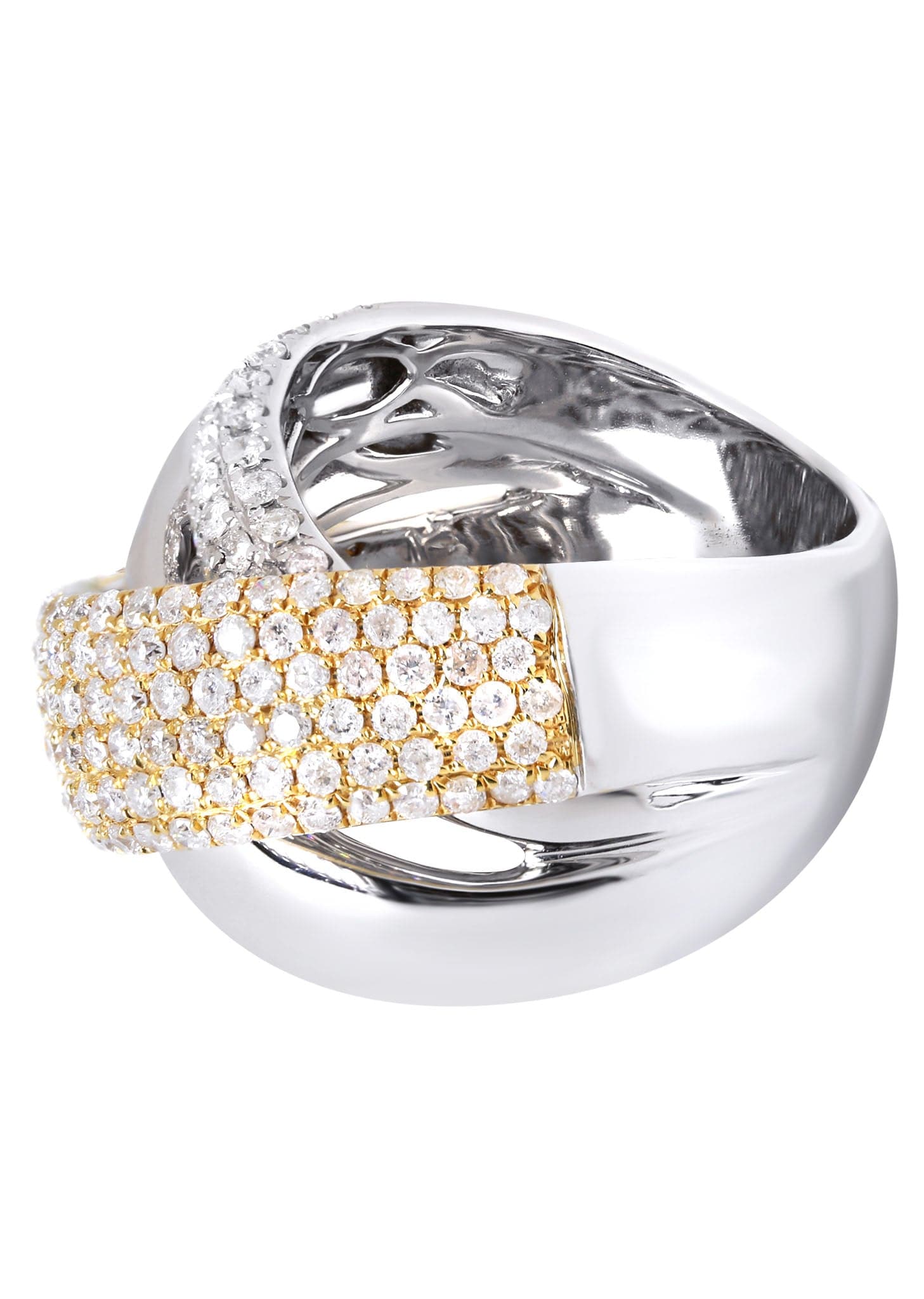 14K White Gold Ladies Diamond Cocktail Ring | 2.14 Carats Total Weight | 17.28 Grams | Elegant Party Jewelry for Women's Night Out & Special Occasions