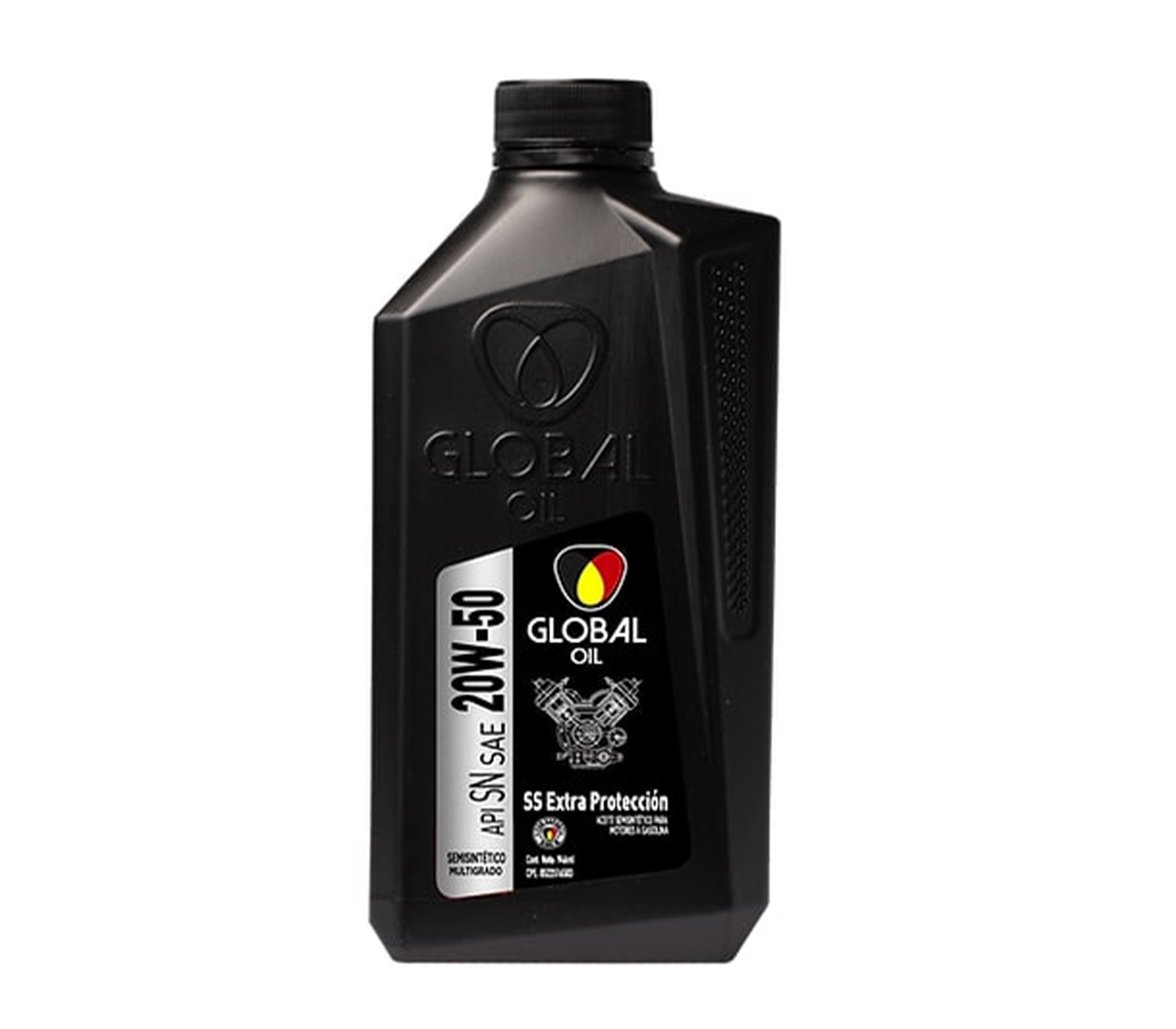 Global Oil API SN SAE 20W-50 Extra Protection Motor Oil - 1 Liter | High Performance Engine Lubricant for Cars, Trucks & Motorcycles | Ideal for Extreme Temperatures & Heavy-Duty Use