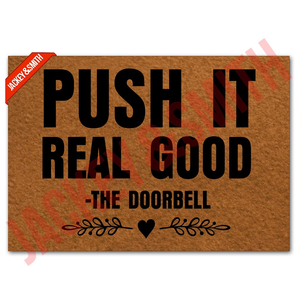 Jackey&Smith Non-Slip Welcome Doormat 23.6x15.7 Inch - Durable Outdoor Entryway Rug for Front Door, Porch & Patio - Perfect for Home, Office & High Traffic Areas