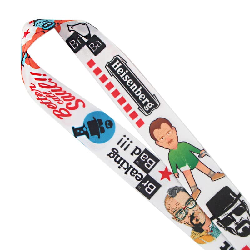 Breaking Bad Walter White 'Say My Name' Better Call Saul TV Show 17.7 Inch Lanyard Keychain - ID Badge Holder, Phone Strap for Work, School & Conventions - Officially Licensed TV Series Merchandise