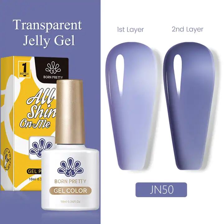 Born Pretty Jelly Nude Gel Polish - Long Lasting Soak Off UV LED Nail Polish for Salon & Home Manicure - Perfect for Weddings, Parties & Everyday Wear
