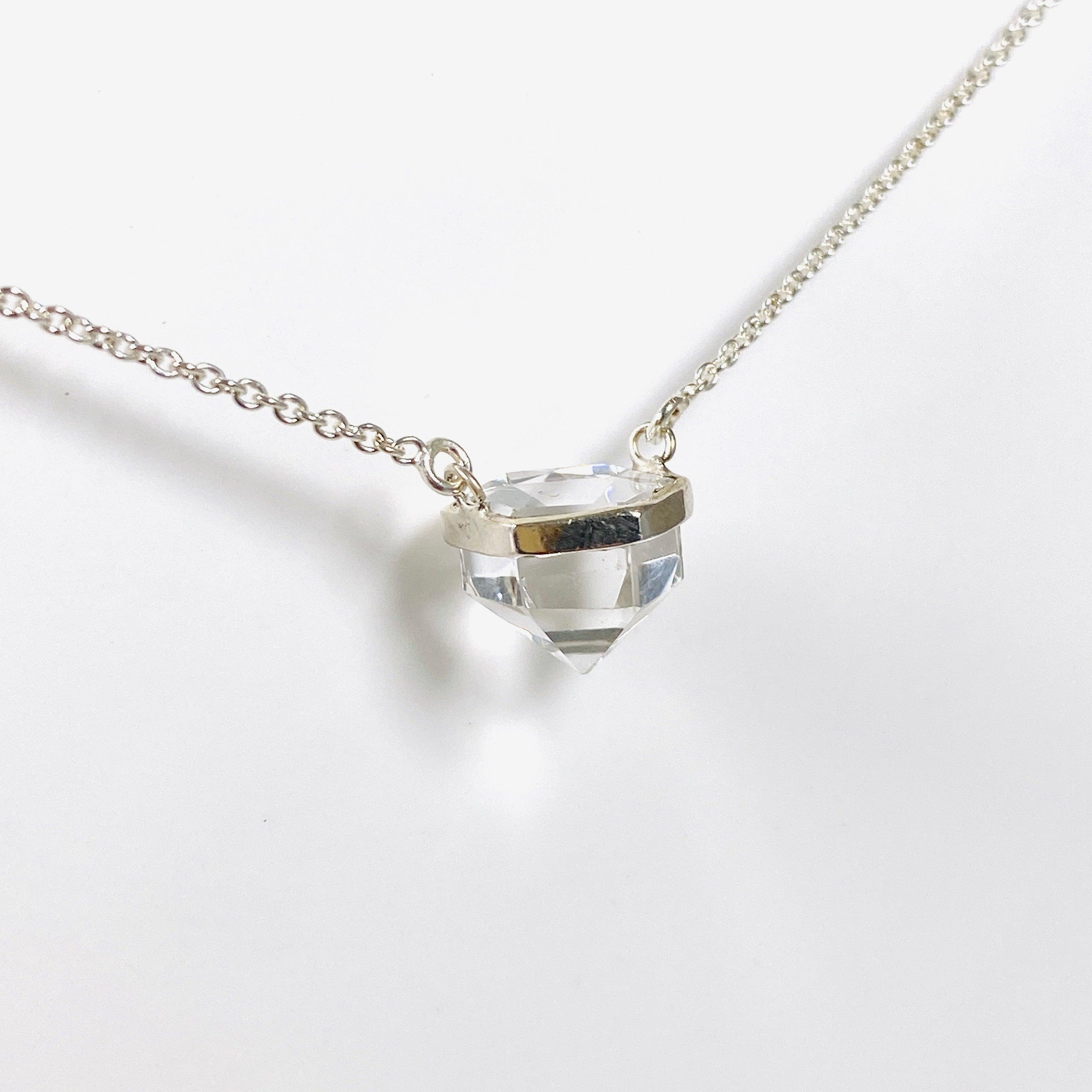 Gemstone Point Necklace NK145 - Elegant Crystal Pendant Jewelry for Women, Perfect for Parties, Weddings & Special Occasions