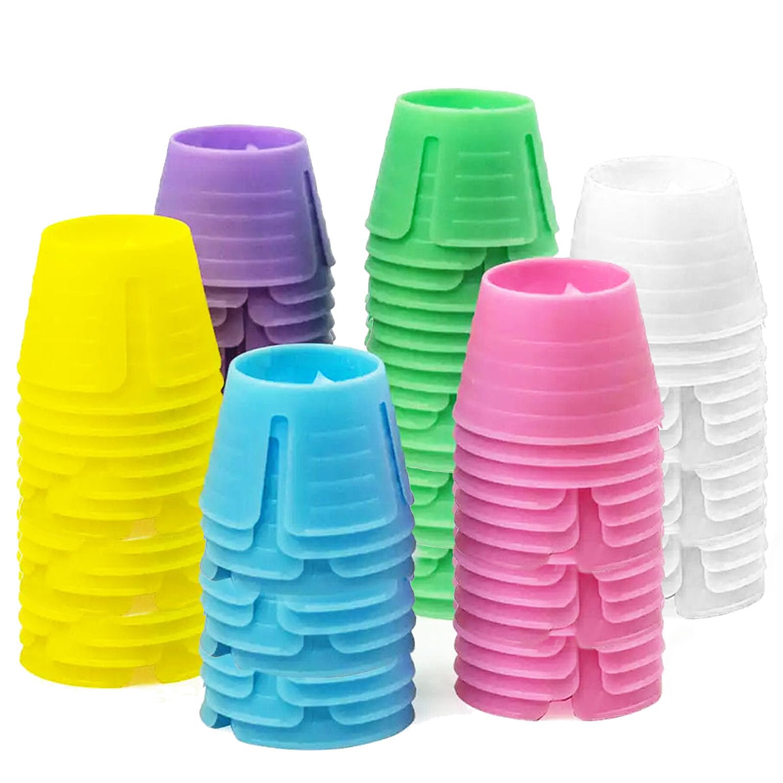 1200Pcs Plastic Dappen Dishes - Multi-Purpose Mixing Cups for Dental, Nail Art & Tattoo (Assorted Colors) - Perfect for Acrylic Powder, Gel Polish & Small Plaster Mixing