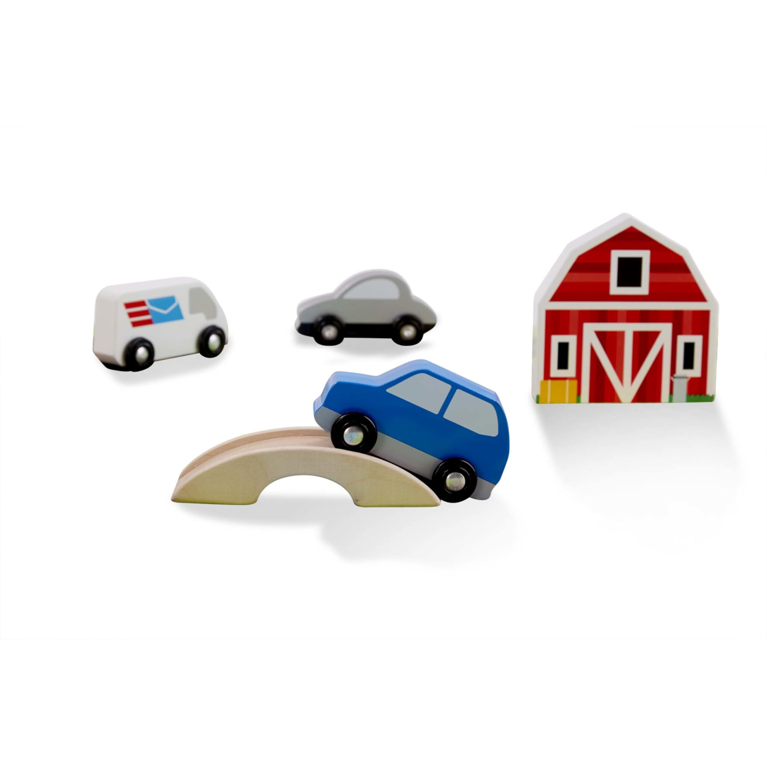 Melissa & Doug Deluxe Activity Road Rug Play Set with 49 Wooden Vehicles & Play Pieces – Interactive Toy for Kids, Perfect for Pretend Play, Learning & Indoor Fun