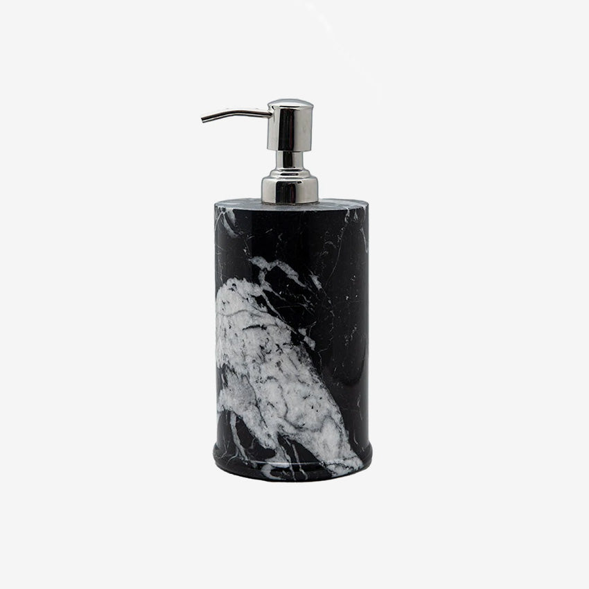 Belle de Provence Marble Soap Dispenser - Elegant Bathroom Decor for Modern Homes | Perfect for Kitchen, Bathroom, and Guest Washroom