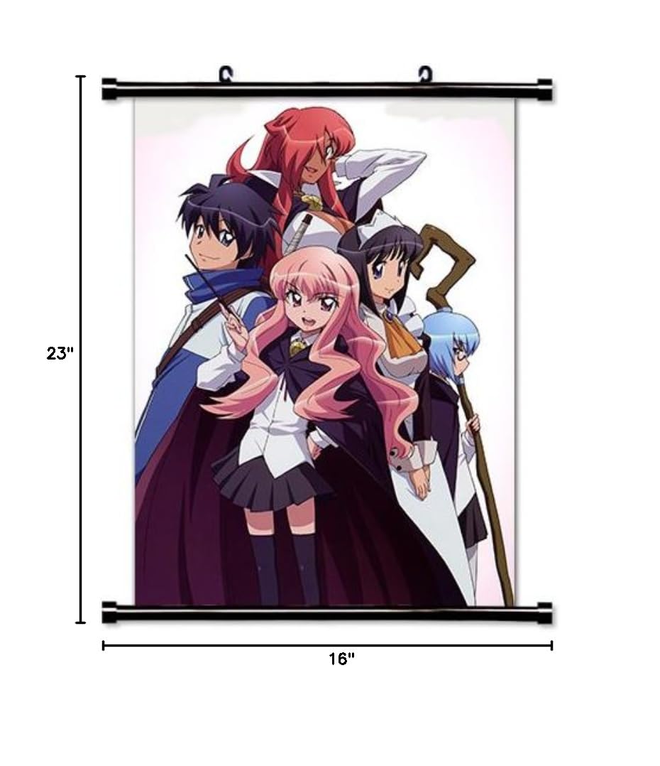 Zero no Tsukaima Anime Fabric Wall Scroll Poster 16x23 Inches - Familiar of Zero F Wall Art Decor for Anime Fans, Bedroom & Living Room