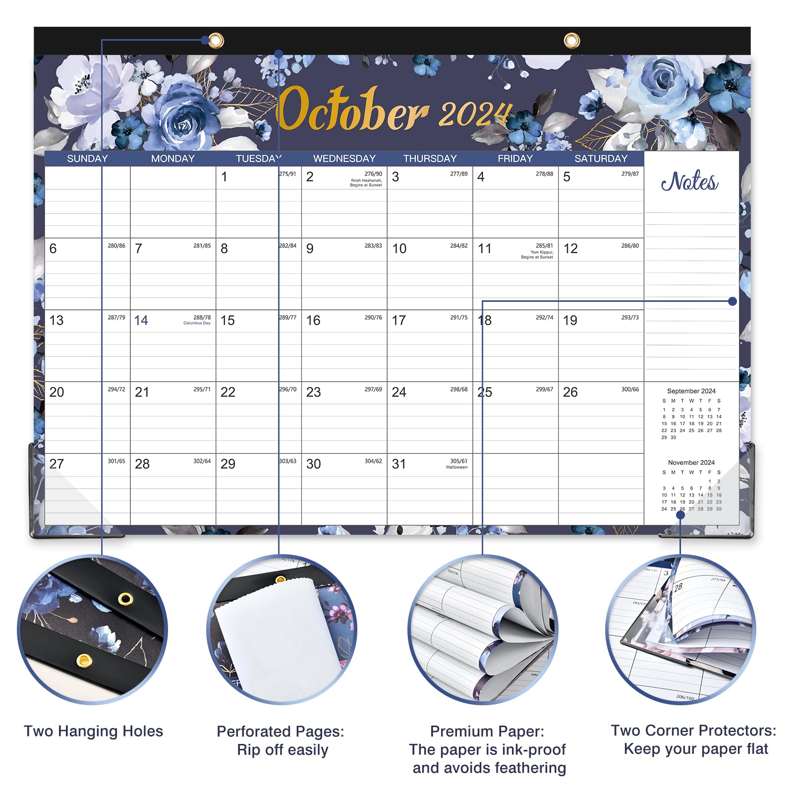2024-2025 Academic Desk Calendar Planner | 18 Months (July 2024 - December 2025) | 17