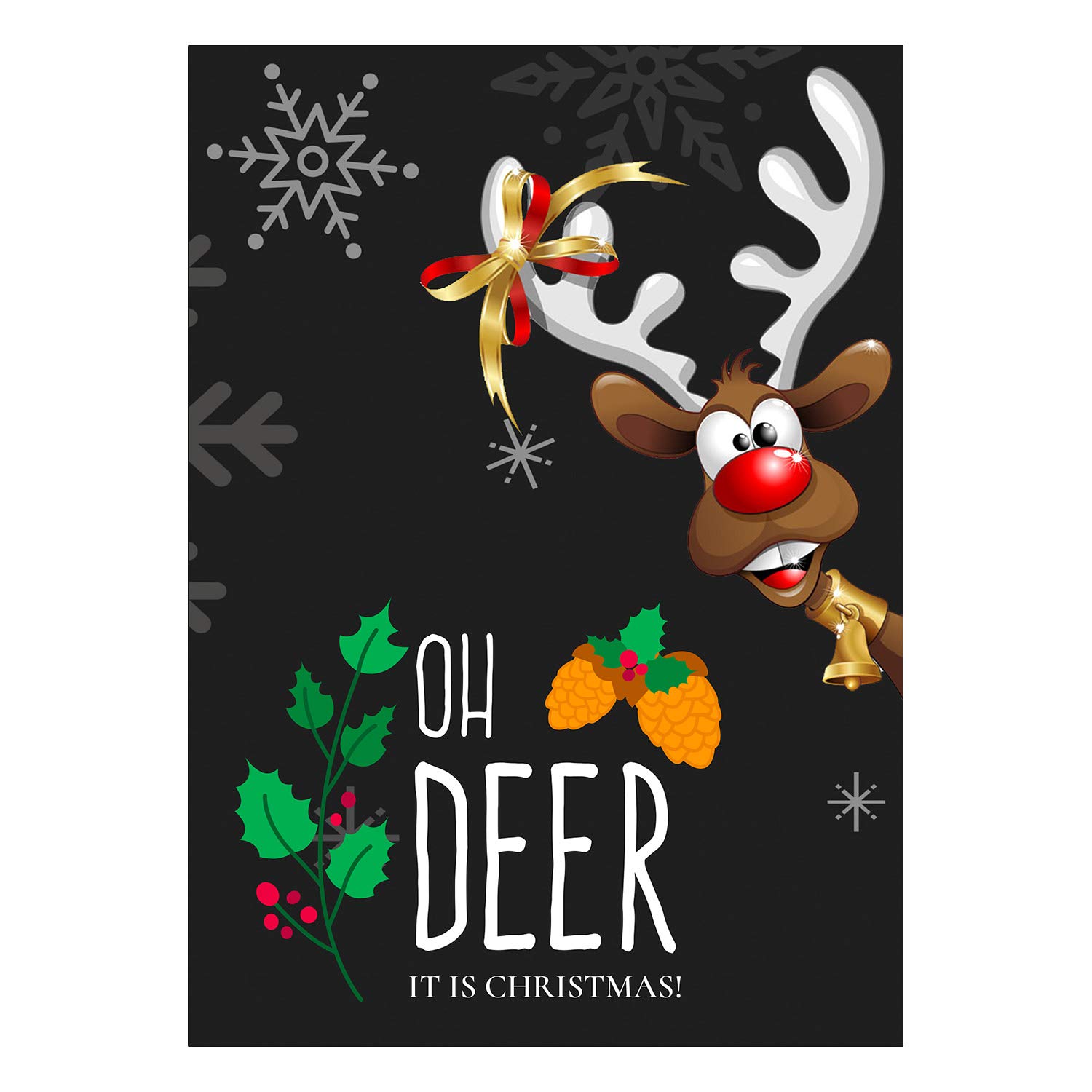 BANNER BUZZ Merry Christmas Greeting Cards - Winter Holiday Xmas Card Box Set (5