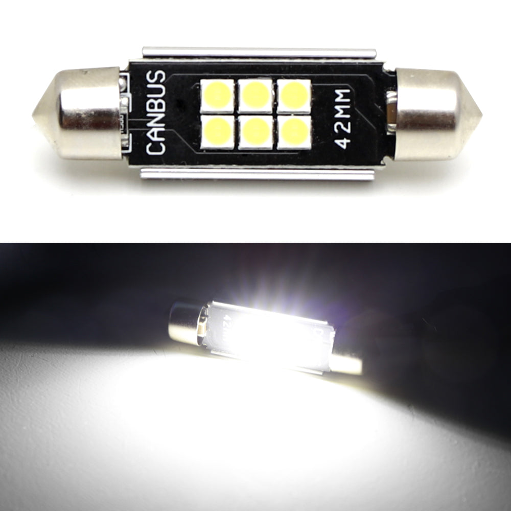 1pc HID White 8 SMD Error-Free 578 2112 6411 LED Dome Trunk Cargo Light Bulb - Perfect for Car Interior, Truck Bed & RV Lighting Upgrades