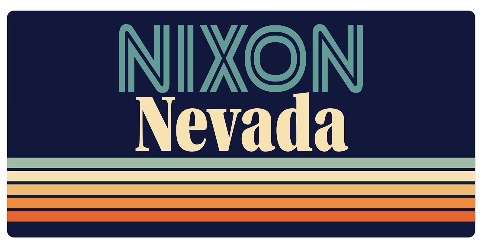 Nixon Nevada 5 x 2.5-Inch Retro Design Refrigerator Magnet - Perfect for Kitchen Decor, Office Whiteboard, and Home Organization