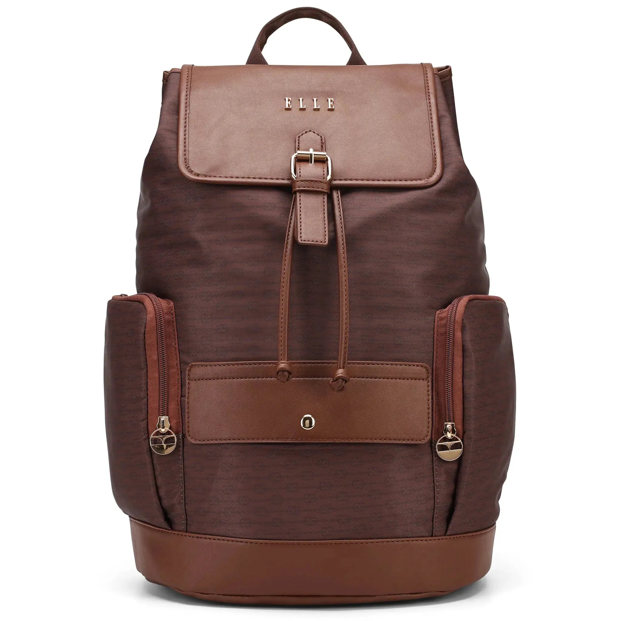 Eleganza 25L Monogram Backpack for Women & Men - Stylish Waterproof Laptop Backpack with USB Charging Port - Perfect for Travel, Work, School & Daily Commute