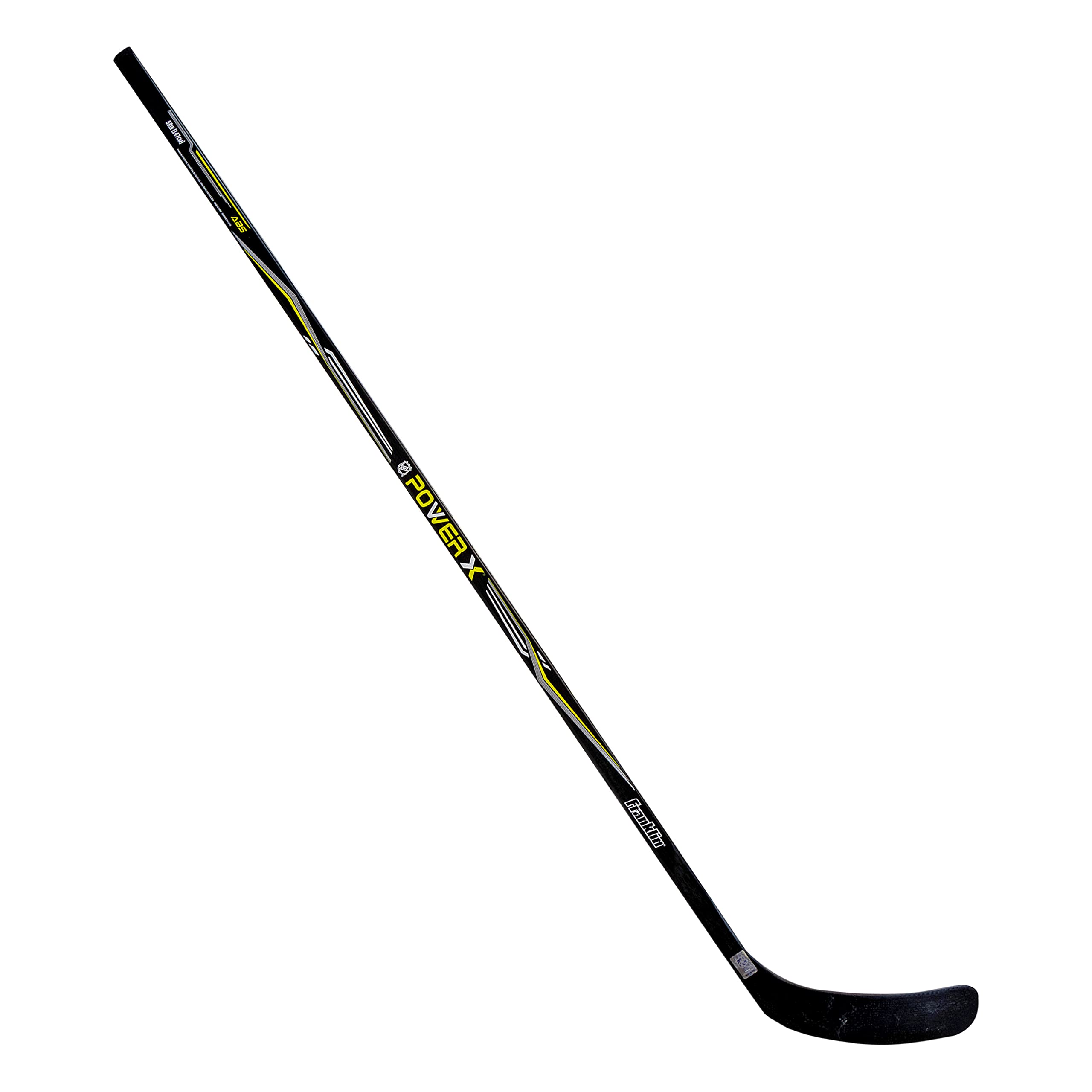 Franklin Sports Power X Junior Street Hockey Sticks - Youth Hockey Sticks for Outdoor Play - Right & Left Handed Kids Hockey Sticks - Wood & Fiberglass Composite Shaft - One-Piece Design - 58
