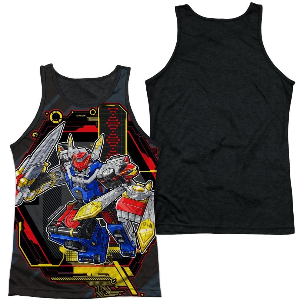 Power Rangers Megazord Black Tank Top for Men - Comfortable Sleeveless Shirt for Cosplay, Comic-Con & Superhero Fans