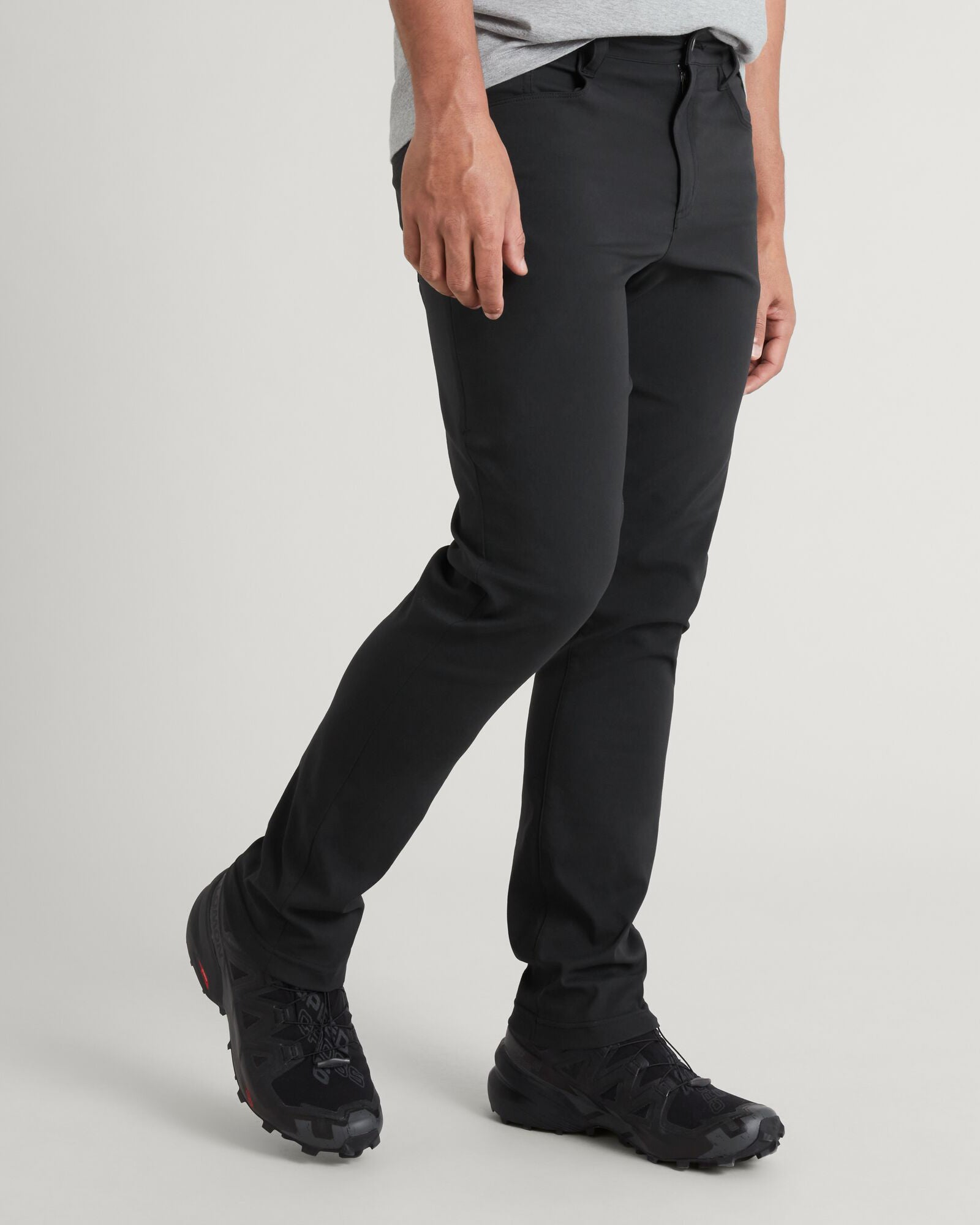 Men's Flight Pants Regular Fit - Black Stingray Color - Comfortable & Stylish Cargo Pants for Travel, Hiking & Outdoor Activities
